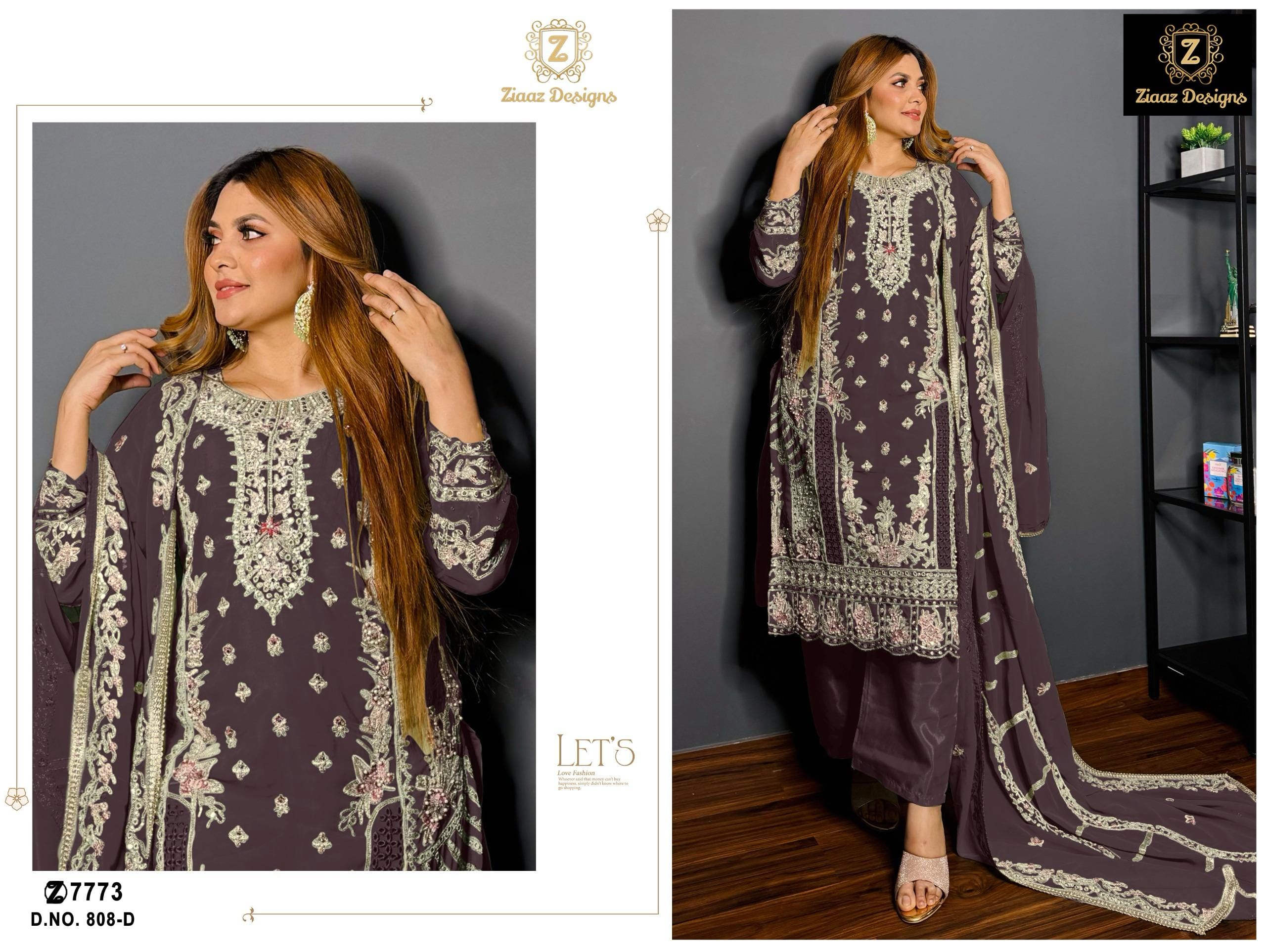 Handwork Organza Pakistani Salwar Suit