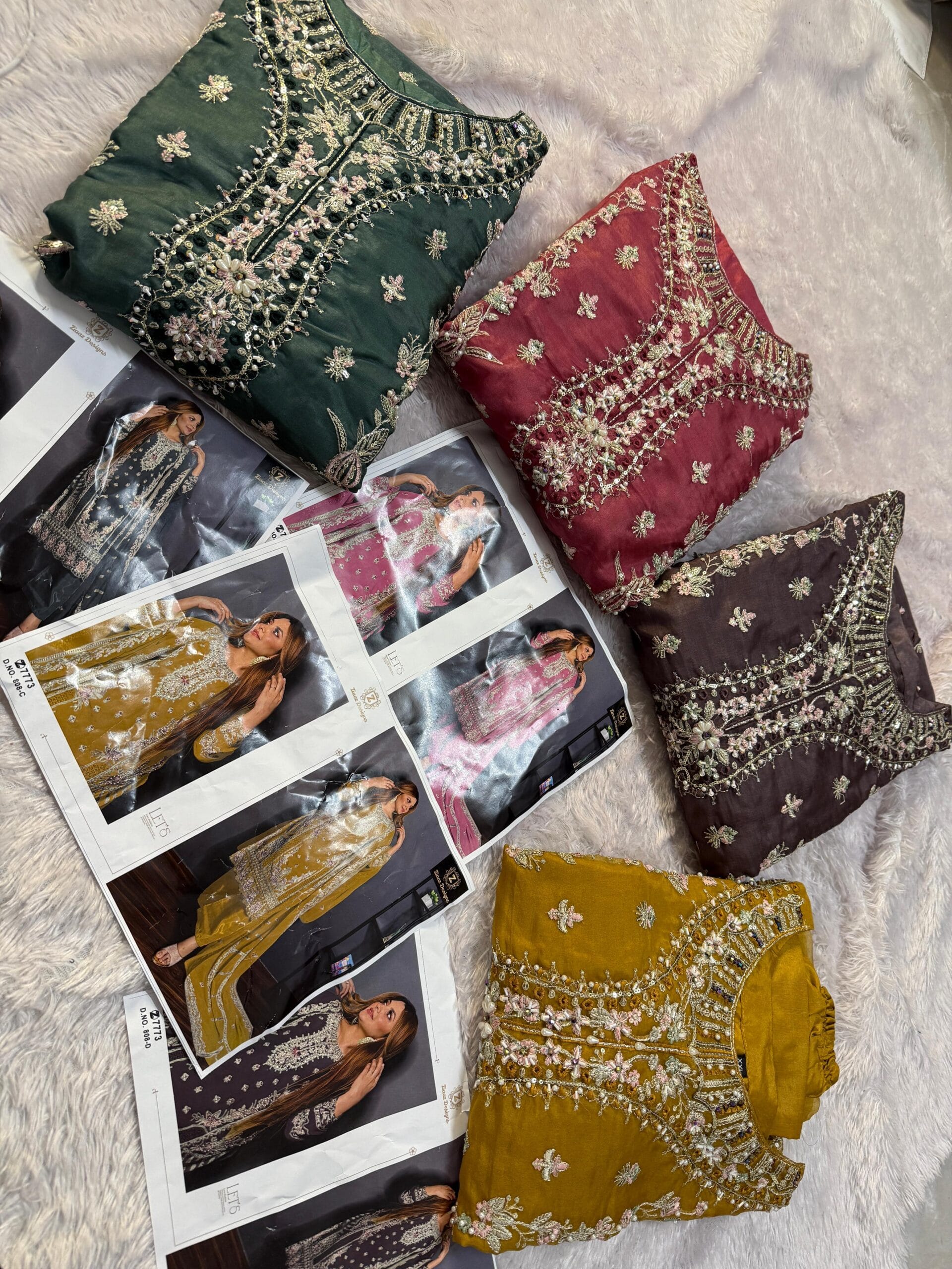 Handwork Organza Pakistani Salwar Suit