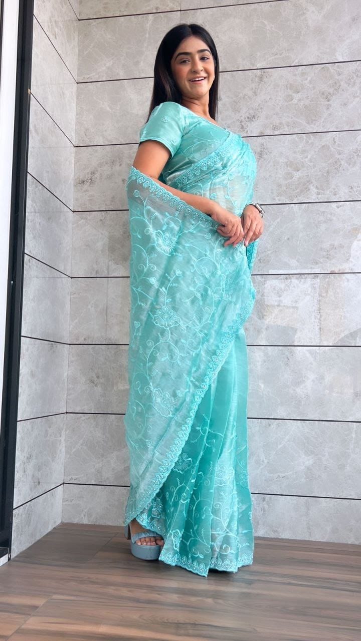Jarkan Diamond Party Saree For Women