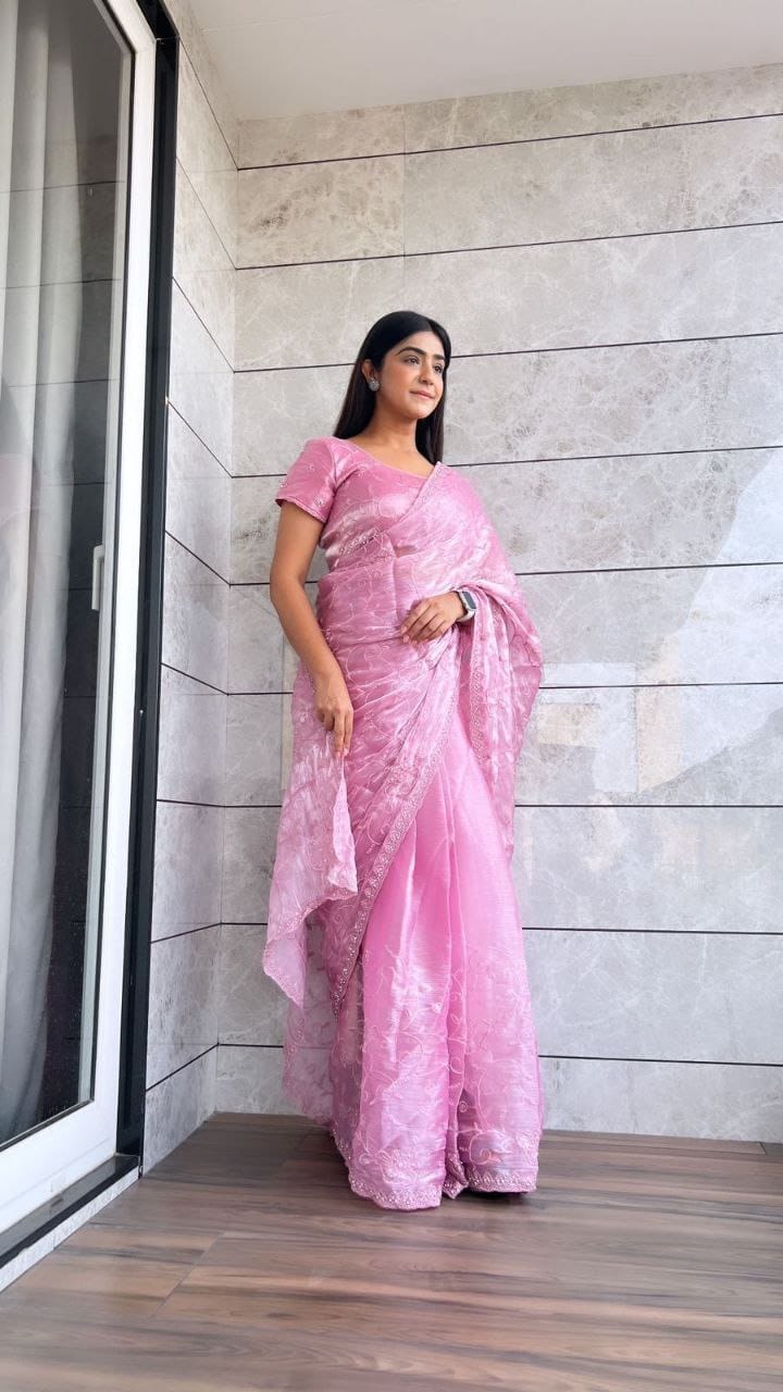 Jarkan Diamond Party Saree For Women