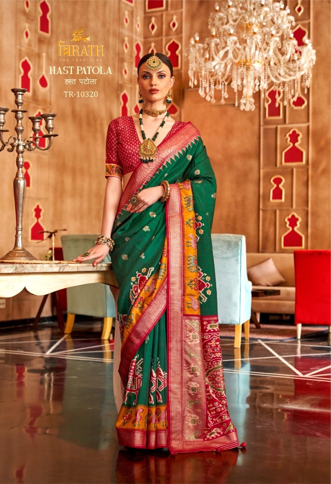 Designer Patola Saree With Shambhal Pure Pallu Saree