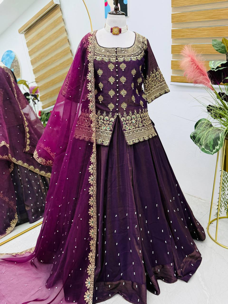 Peplum Lehenga Choli For Wedding