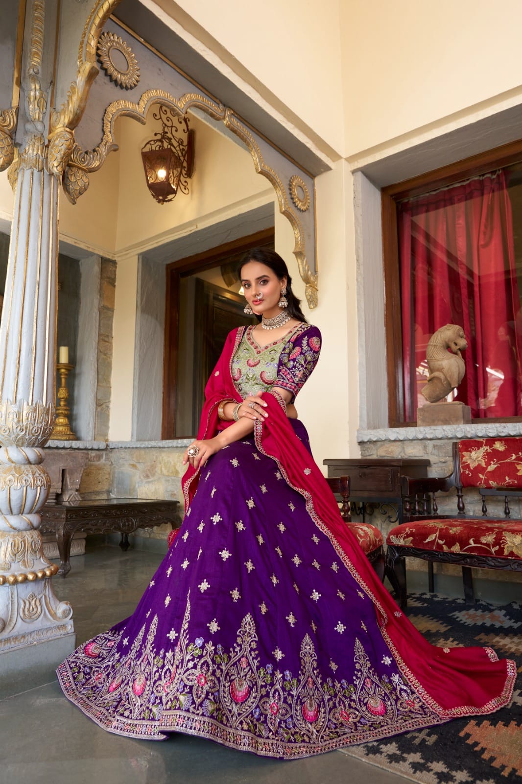 Fashionable Purple Color Lehenga Choli For Bridesmaid Collection
