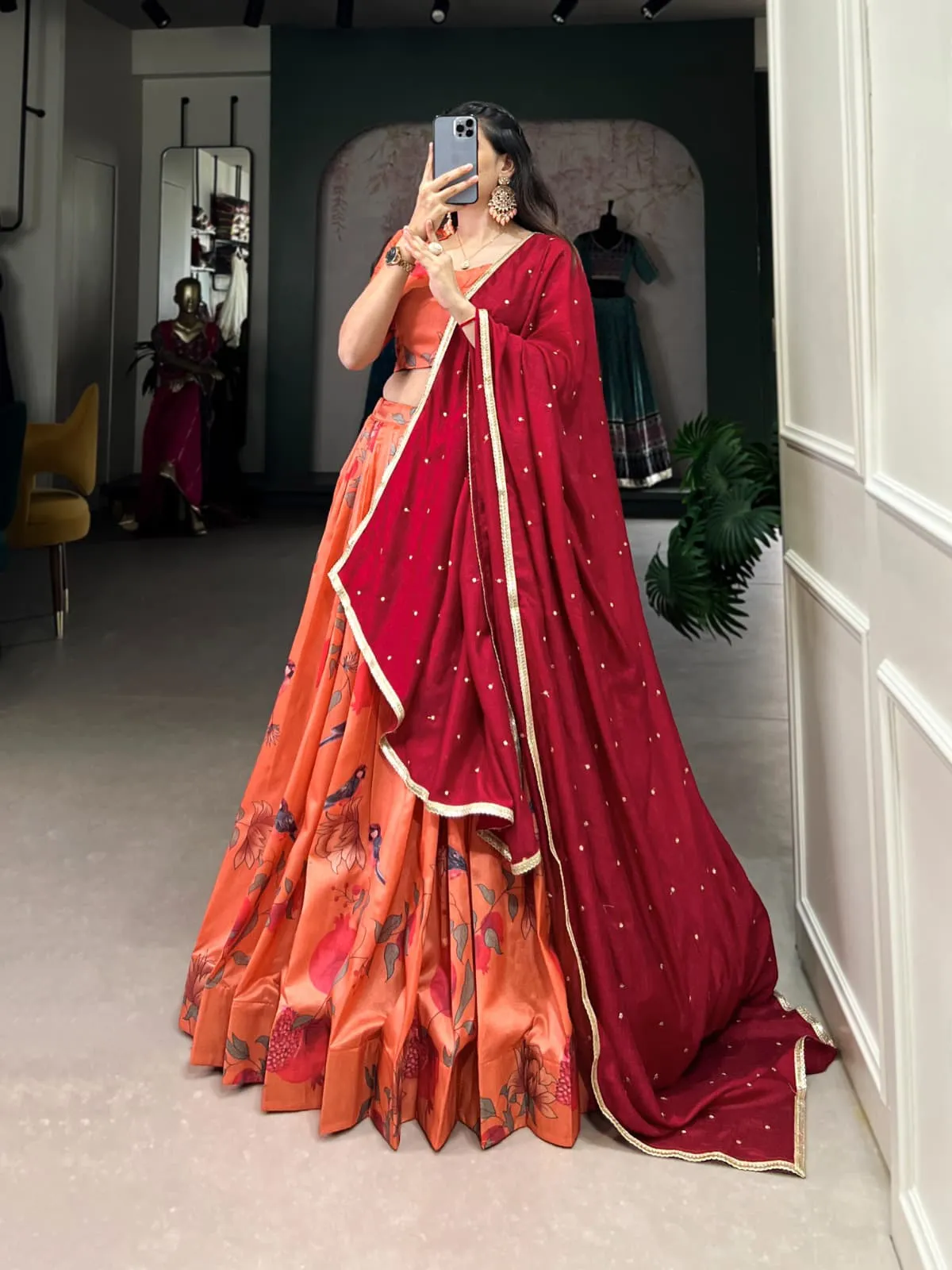 Animal Printed Wedding Lehenga Under 2000