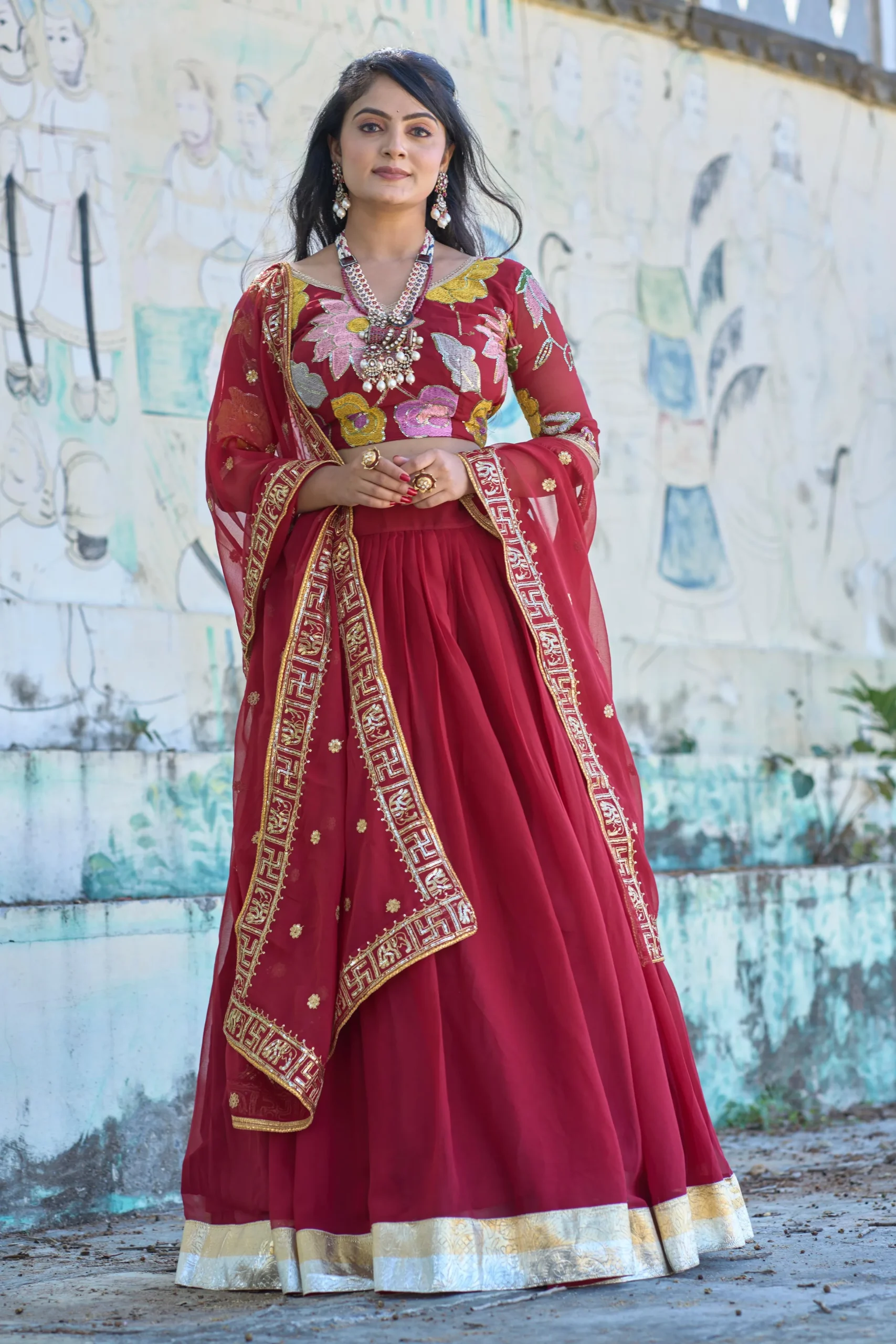 Classical Lehenga Collection Maroon Wedding Lehenga