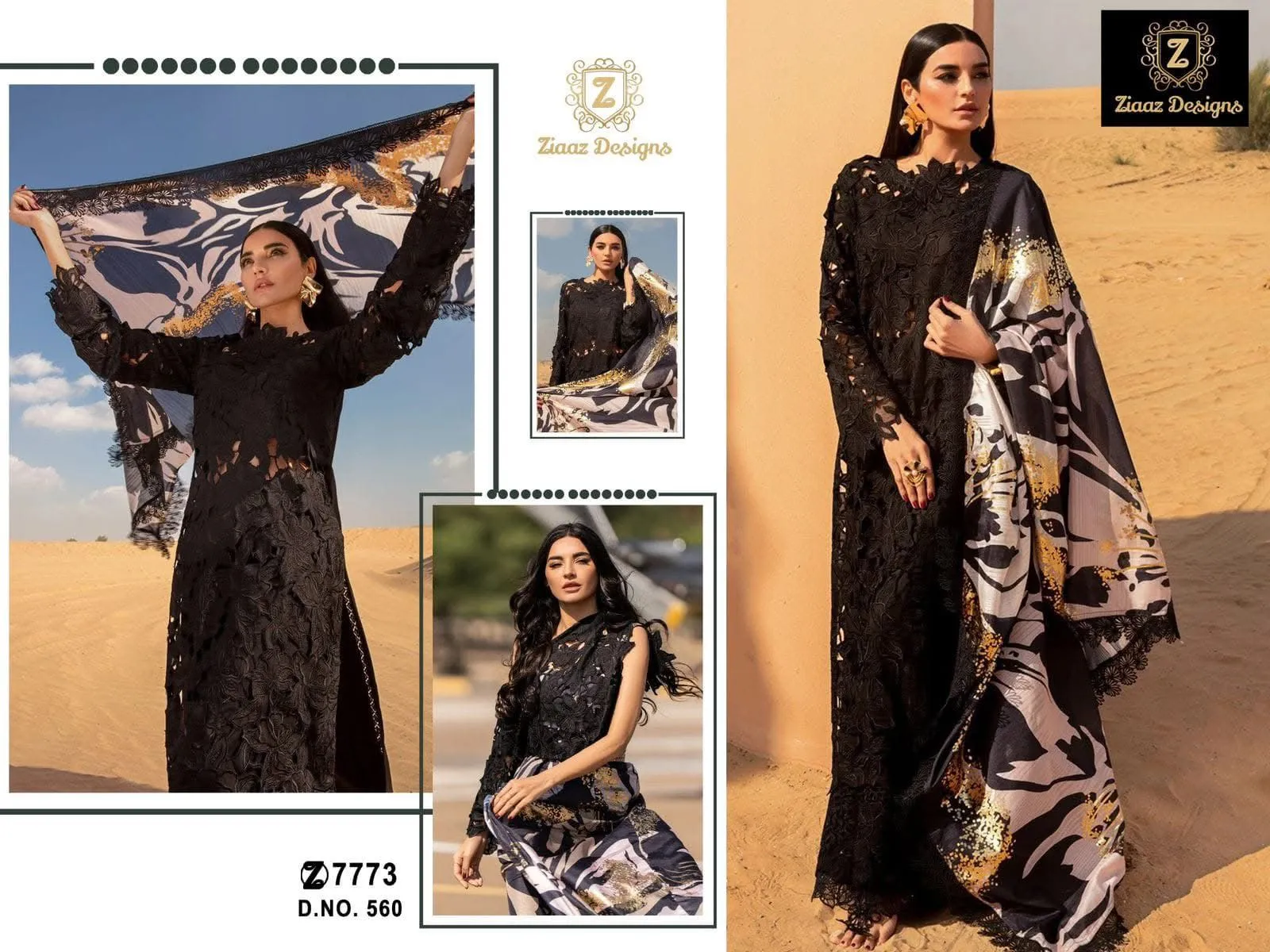 Cotton Black Pakistani Suit For Girls
