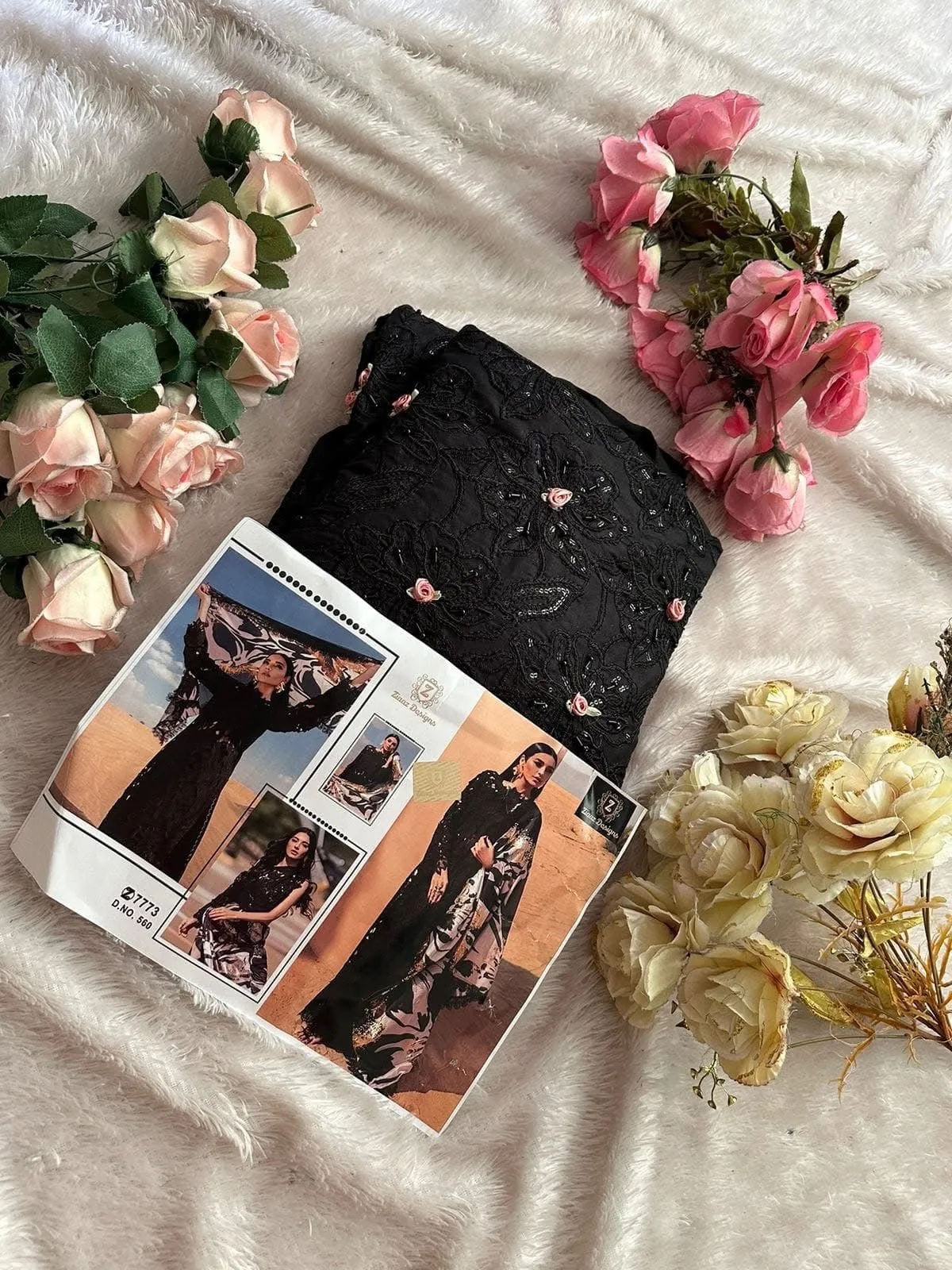 Cotton Black Pakistani Suit For Girls