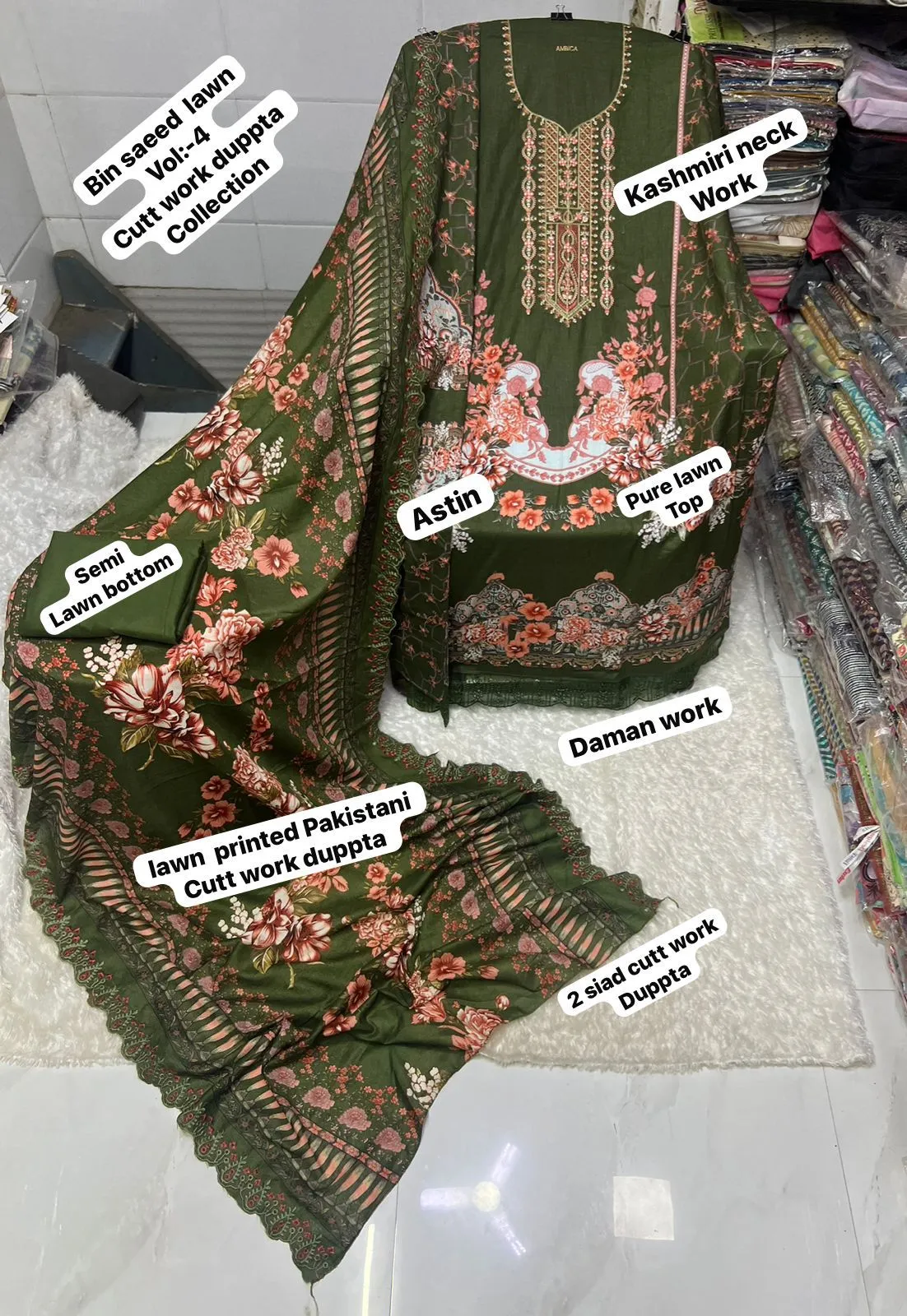 Cut Work Cotton Pakistani Suit