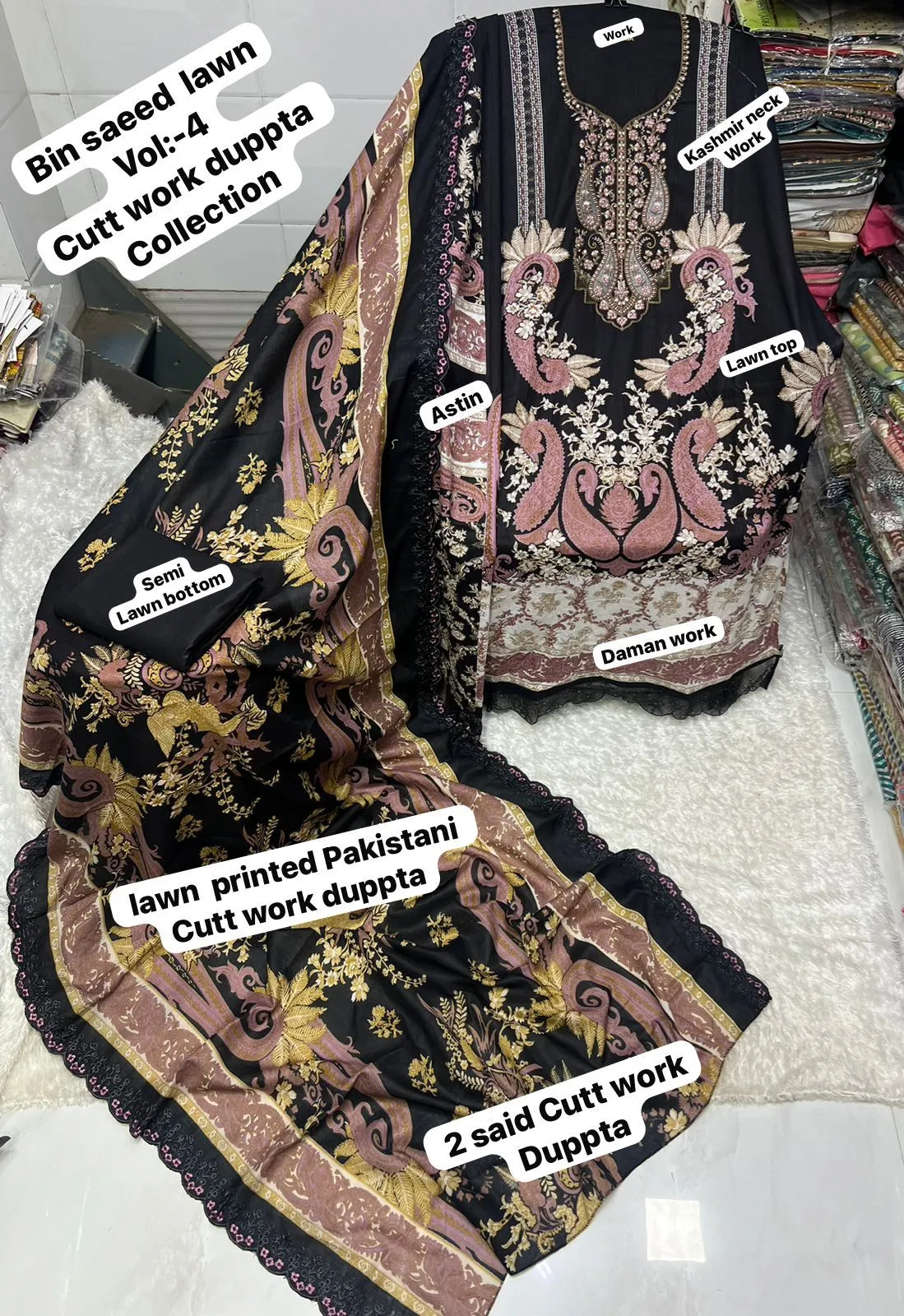 Cut Work Cotton Pakistani Suit