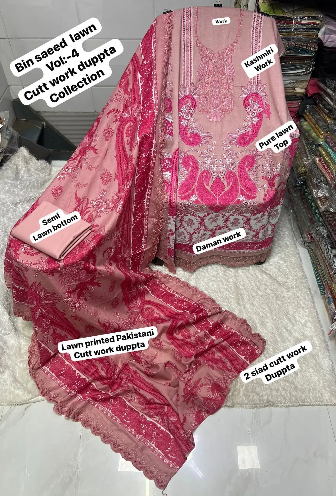 Cut Work Cotton Pakistani Suit