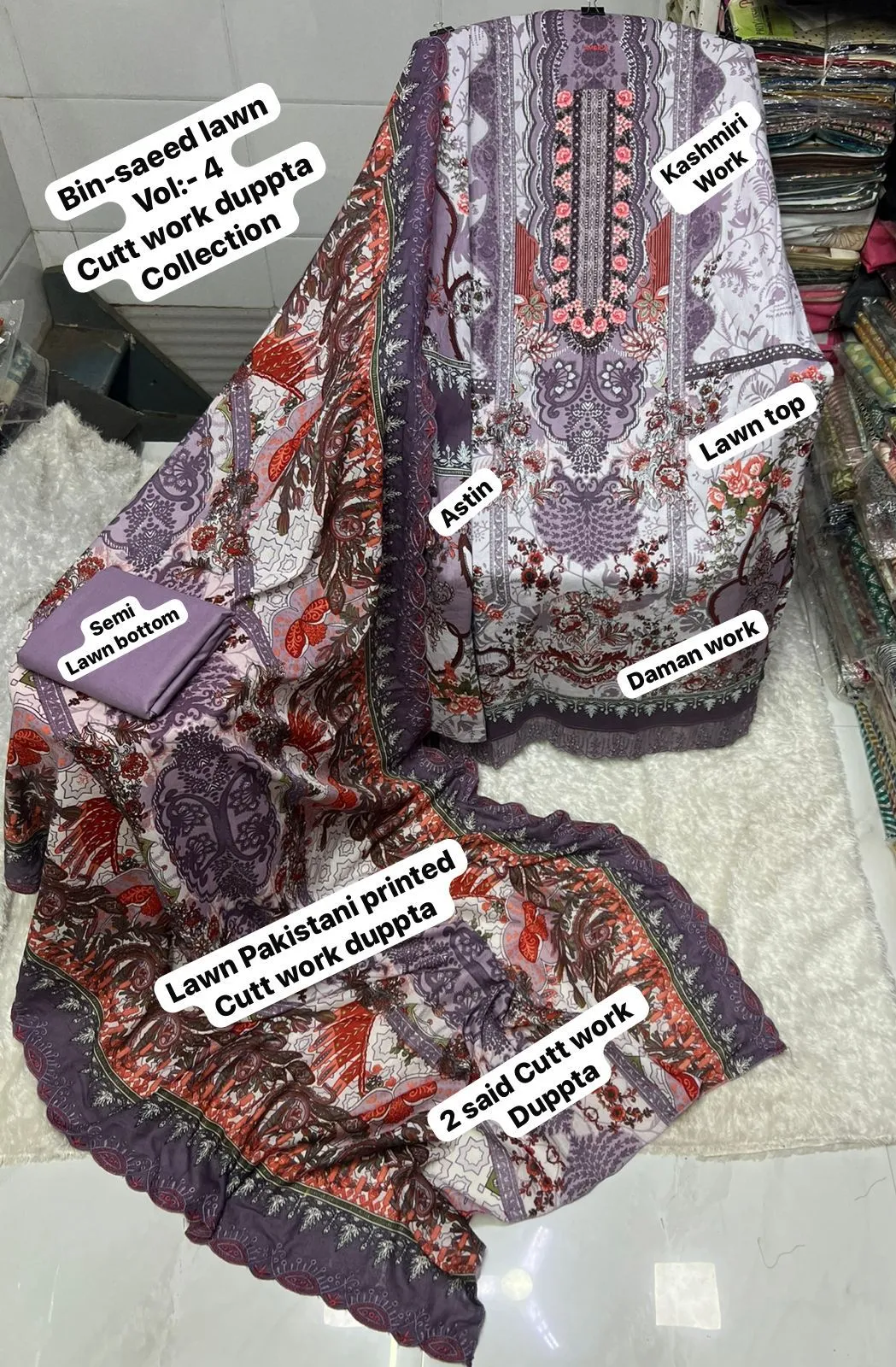 Cut Work Cotton Pakistani Suit
