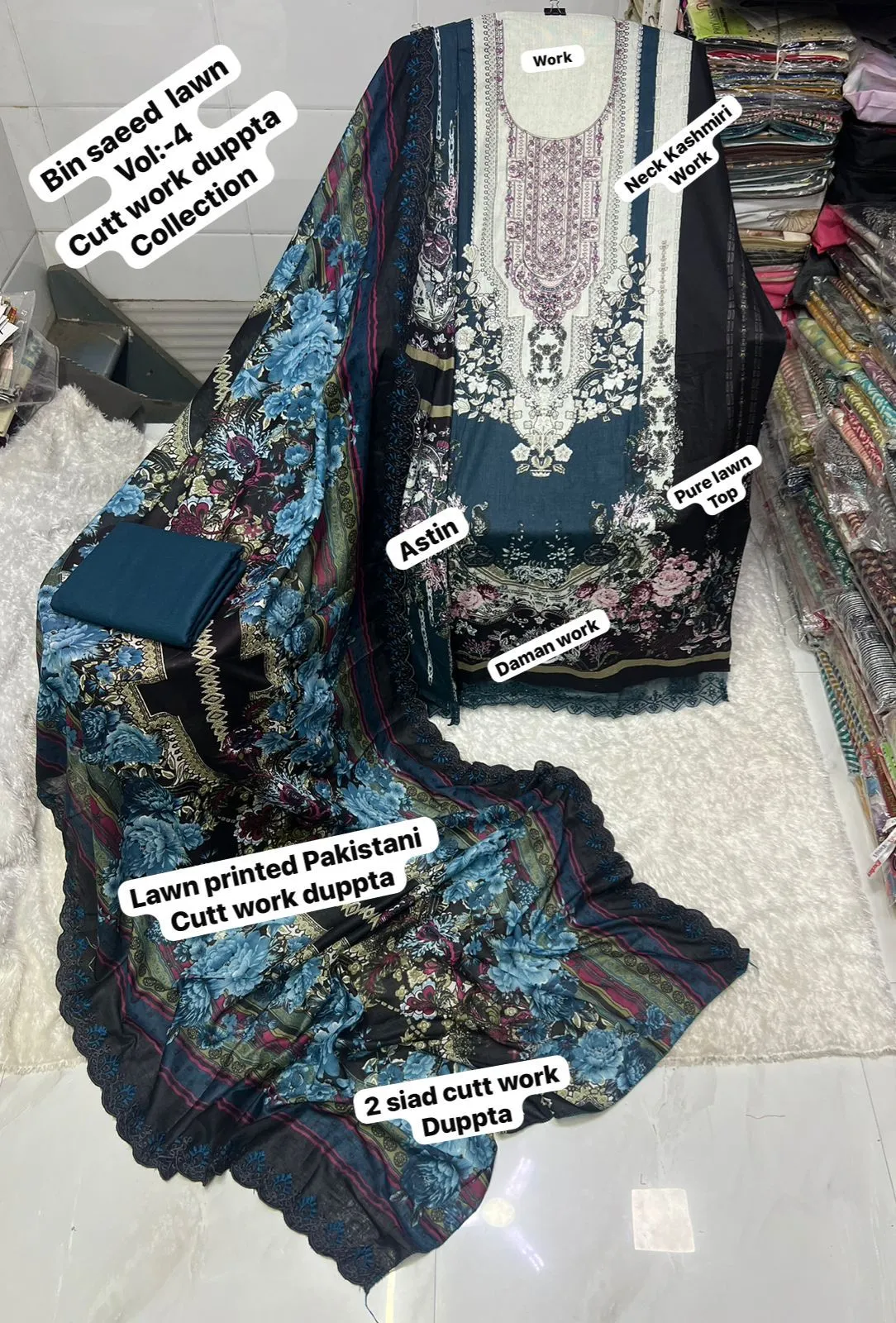 Cut Work Cotton Pakistani Suit
