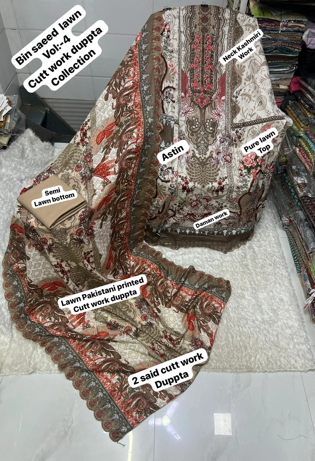 Cut Work Cotton Pakistani Suit