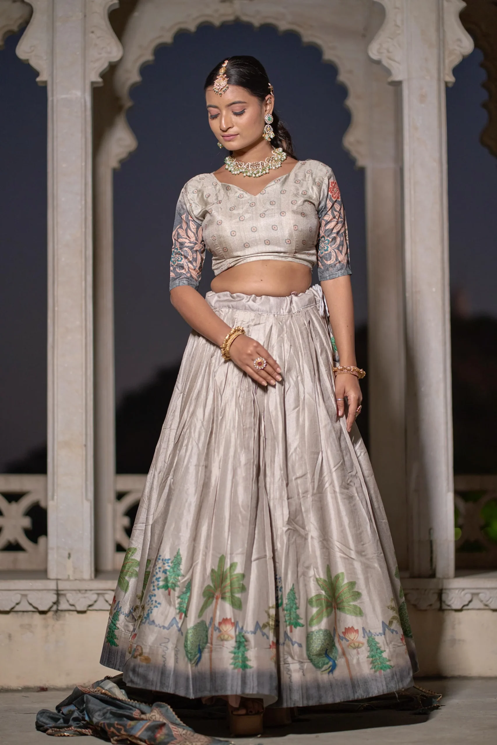 Designer Kalamkari Lehenga Choli For Wedding