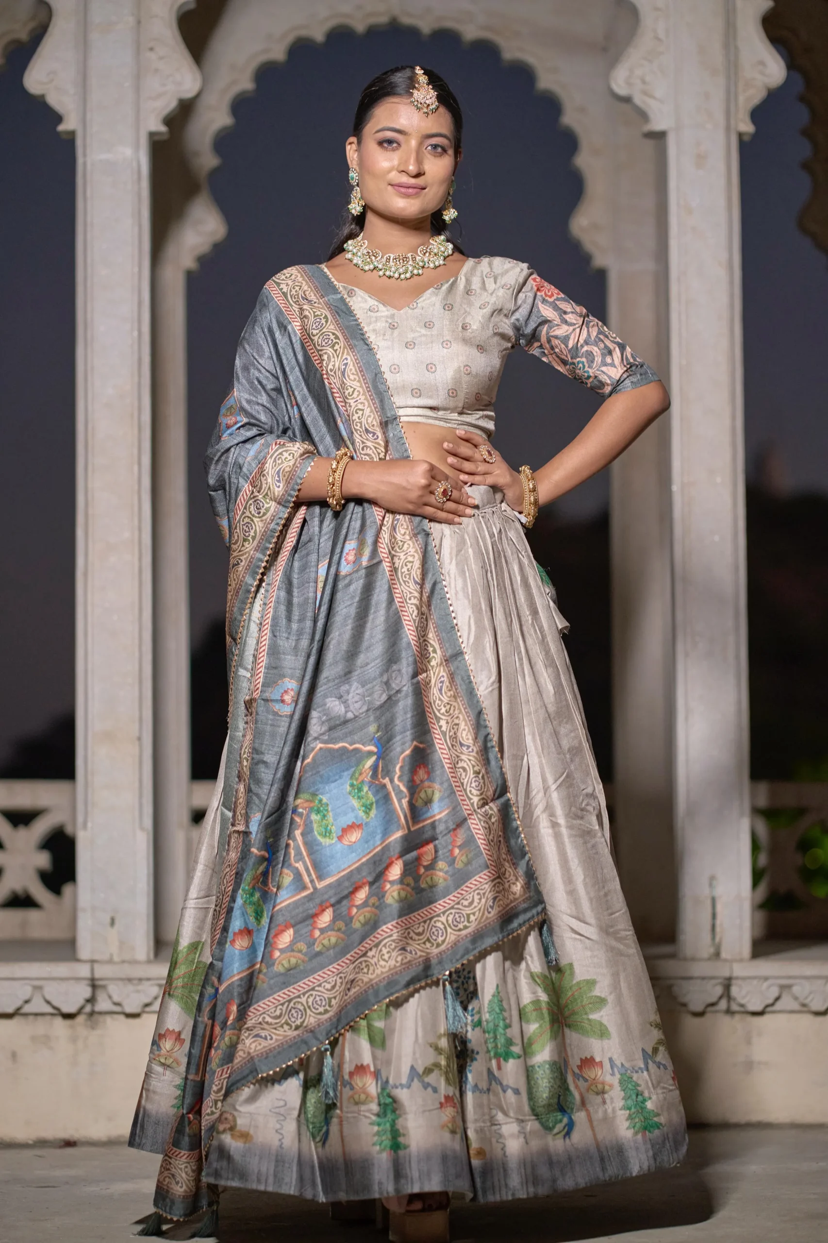 Designer Kalamkari Lehenga Choli For Wedding