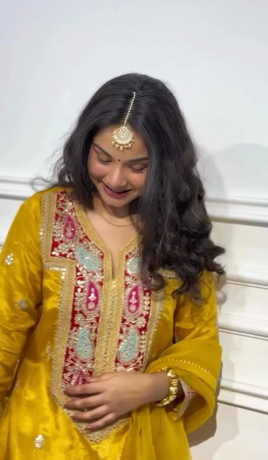 Designer Yellow Color Gharara Suit For Haldi Function