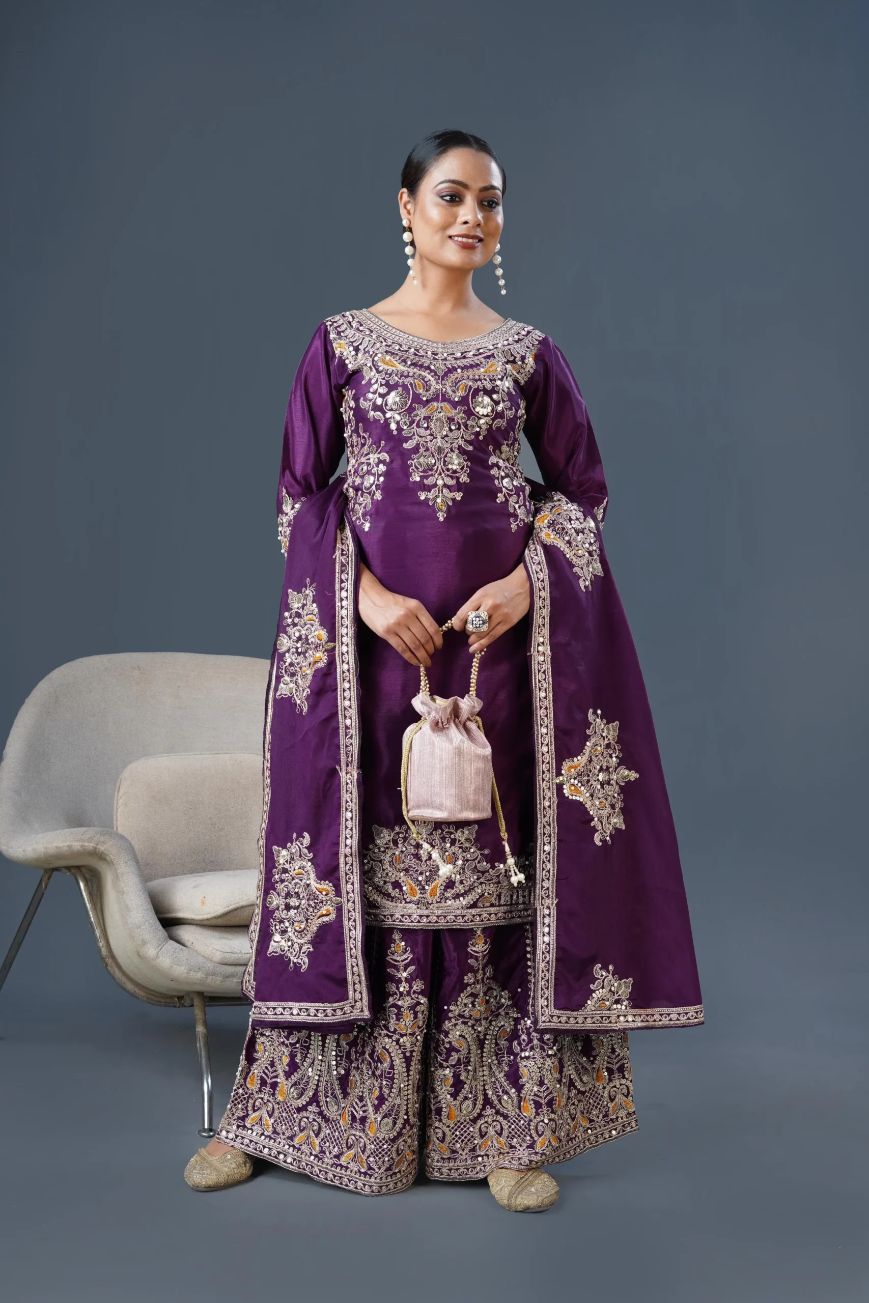 Fancy Plazzo Sharara Salwar Suit For Ramzan Eid