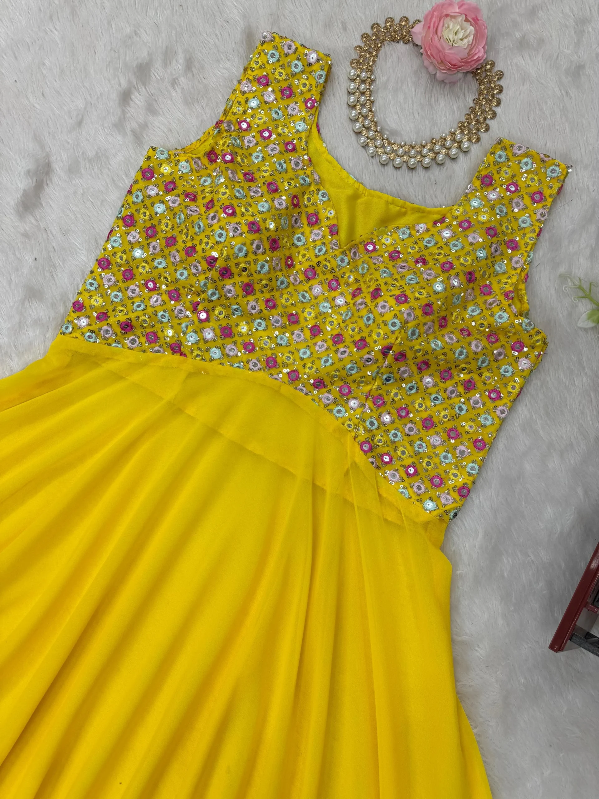 Fashionable Yellow Plazzo Suit For Haldi Function
