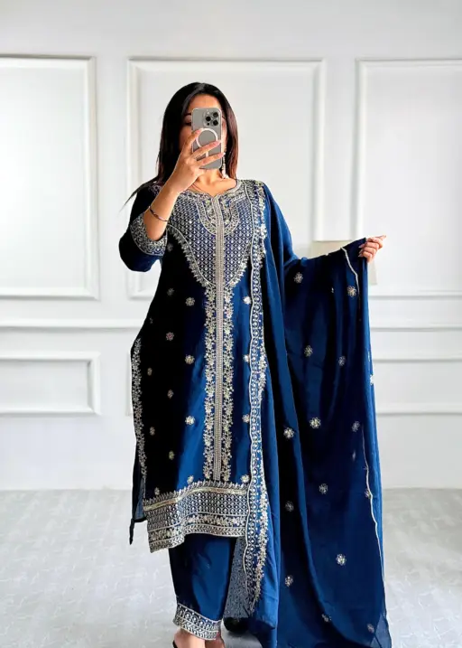 Festive Wear Chinon Silk Pakistani Dress