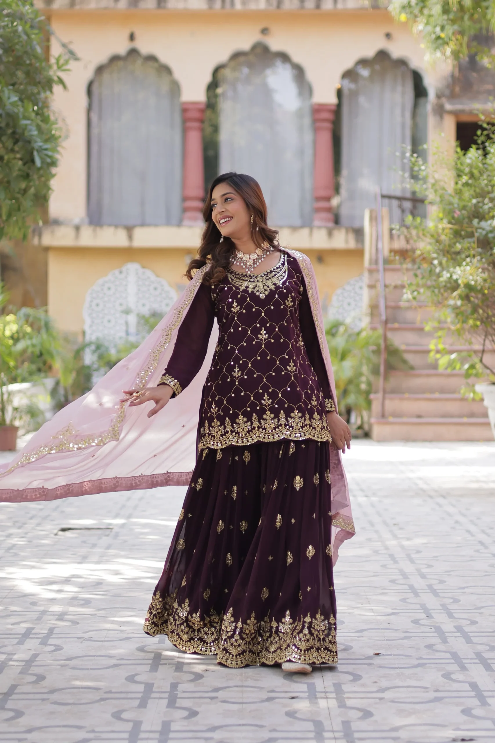 Festive Wear Readymade Sharara Suit