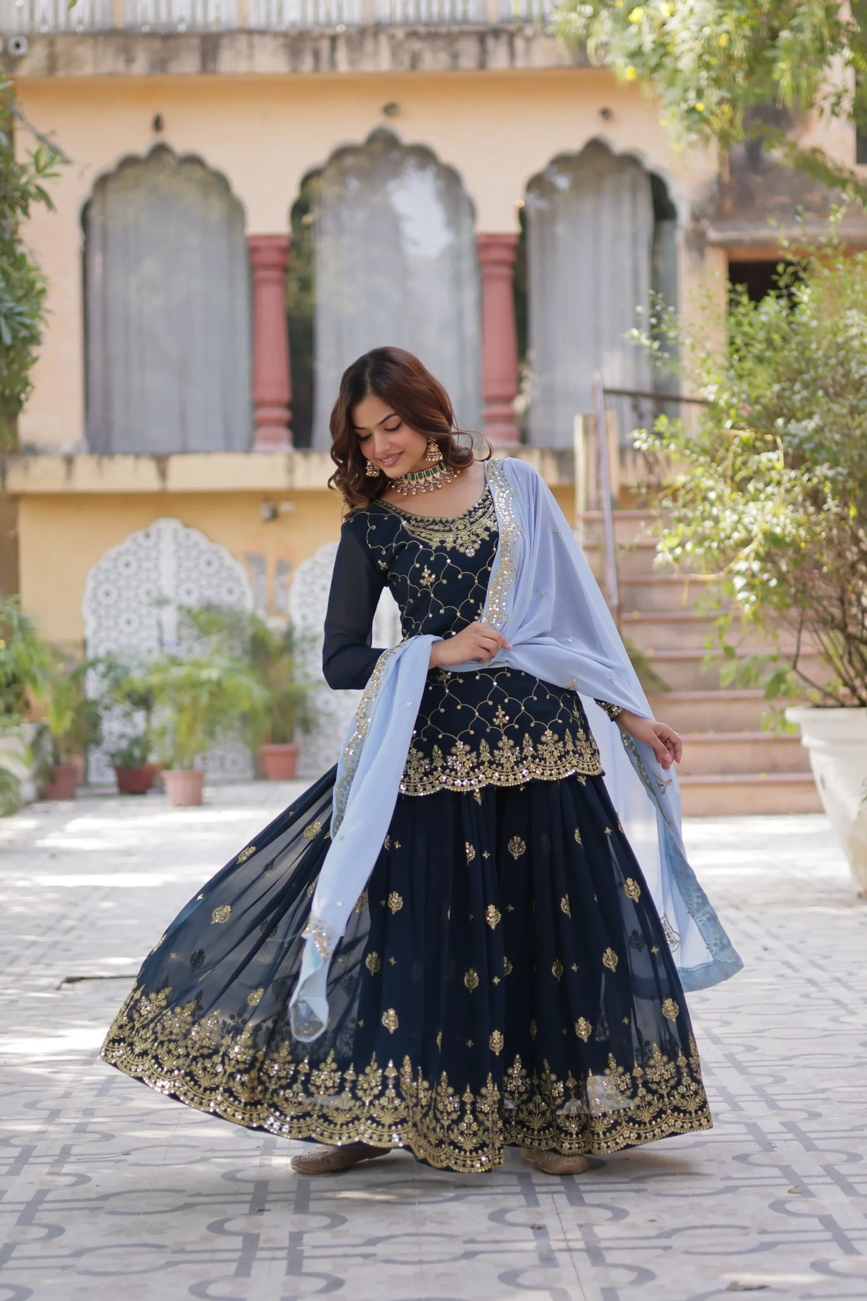 Festive Wear Readymade Sharara Suit