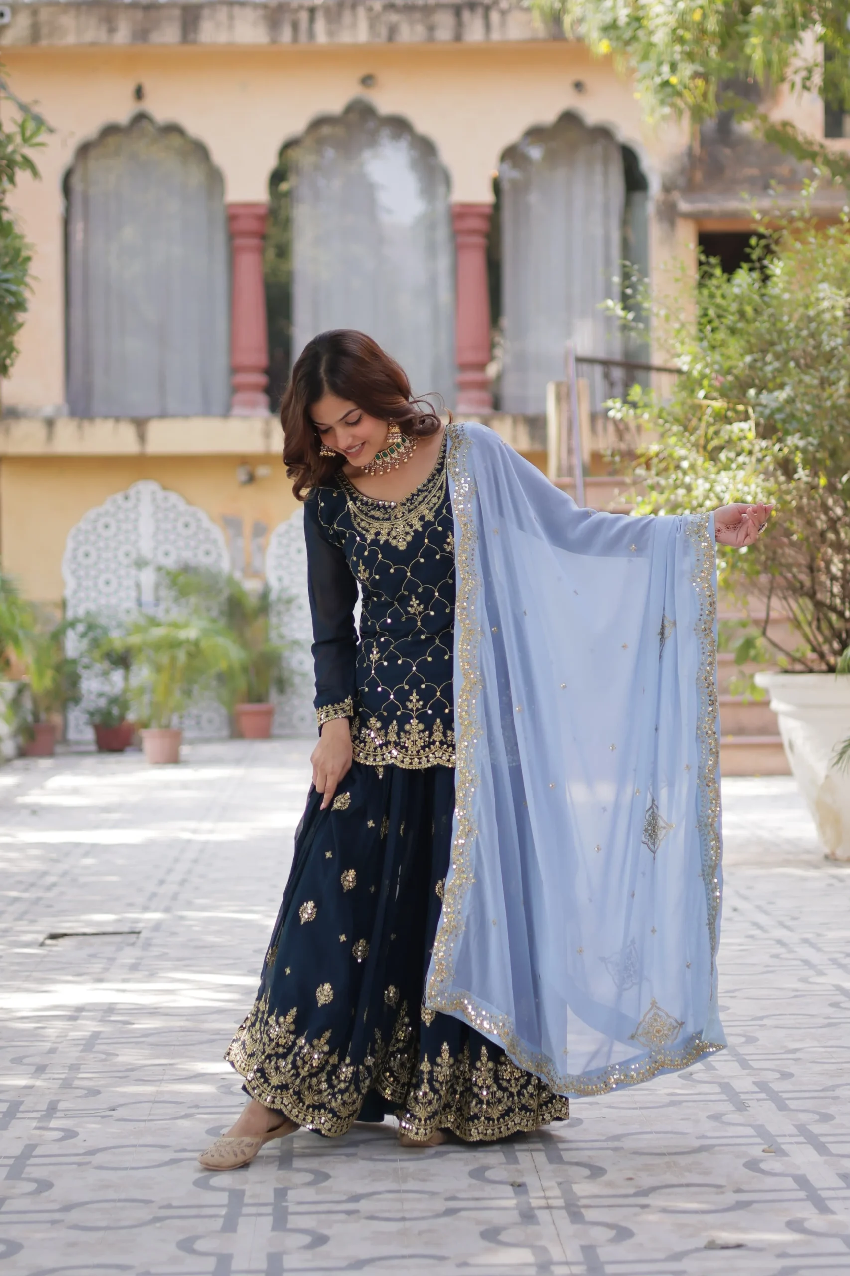 Festive Wear Readymade Sharara Suit