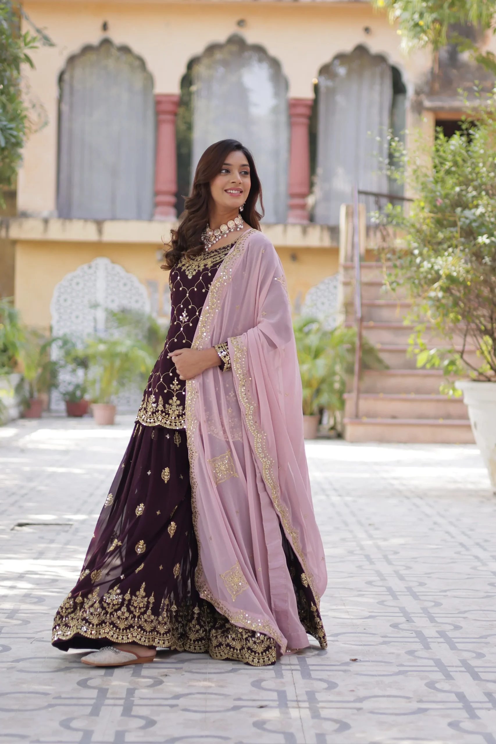 Festive Wear Readymade Sharara Suit