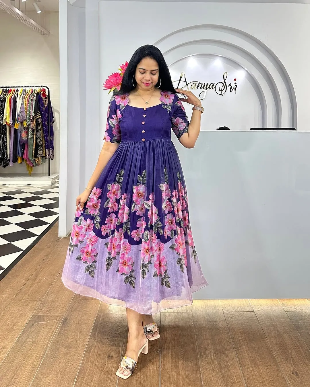 Floral Printed Midi Dress