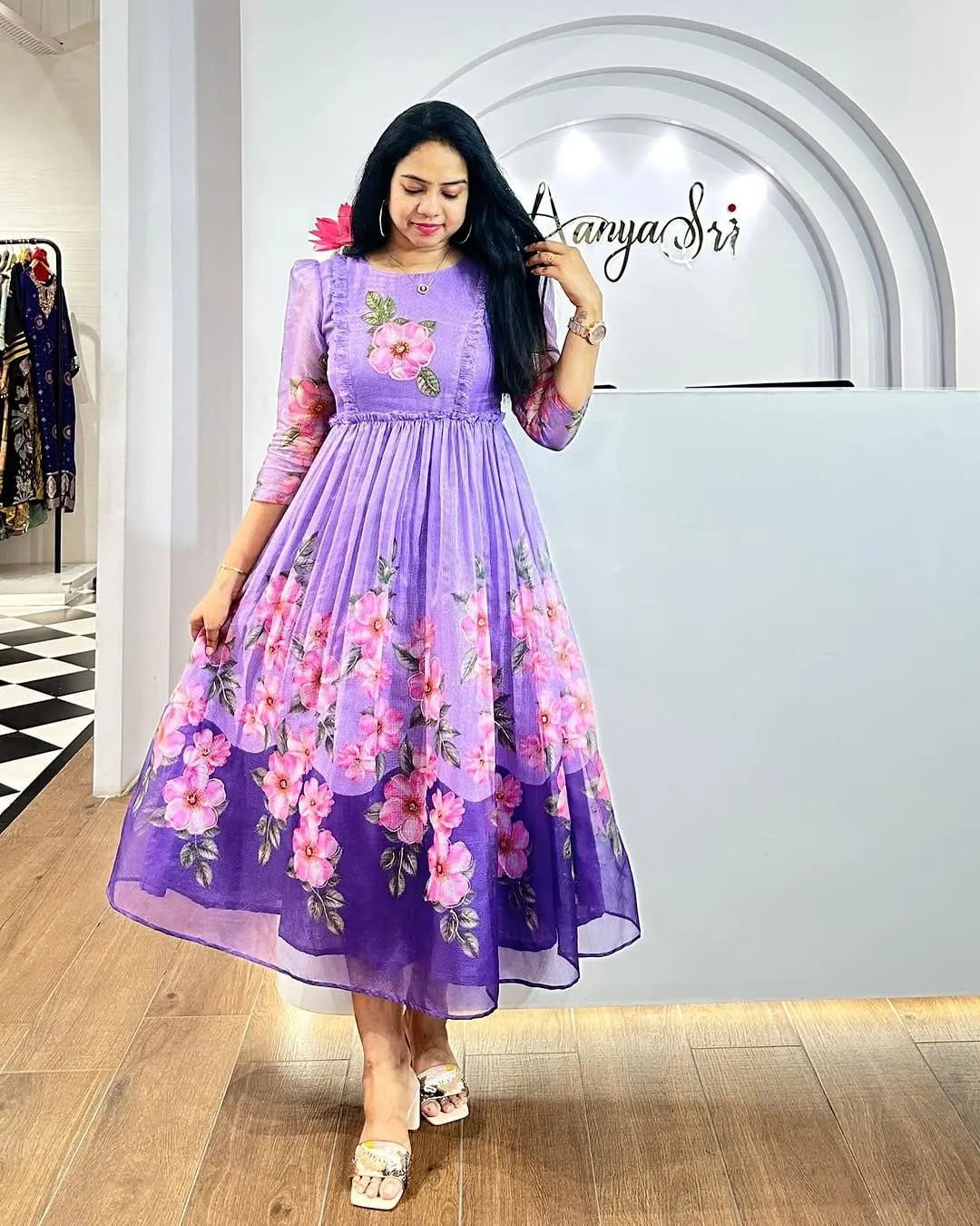 Floral Printed Midi Dress