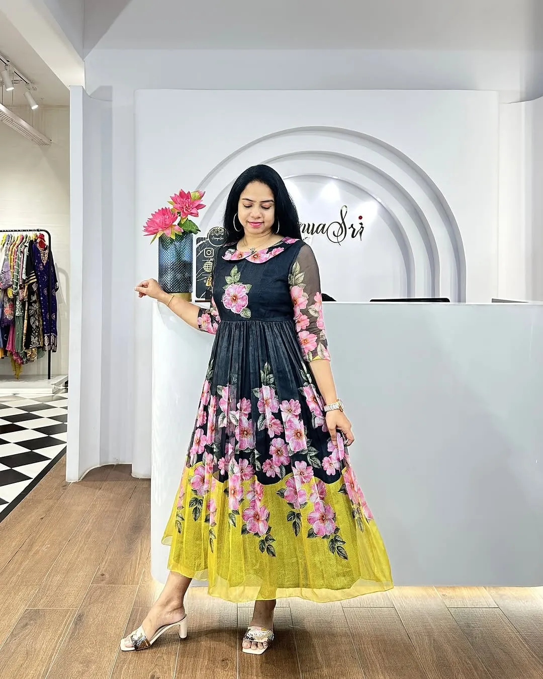 Floral Printed Midi Dress