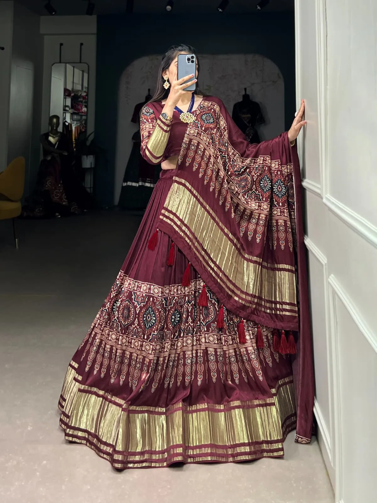 Gali Silk Printed Lehenga Choli