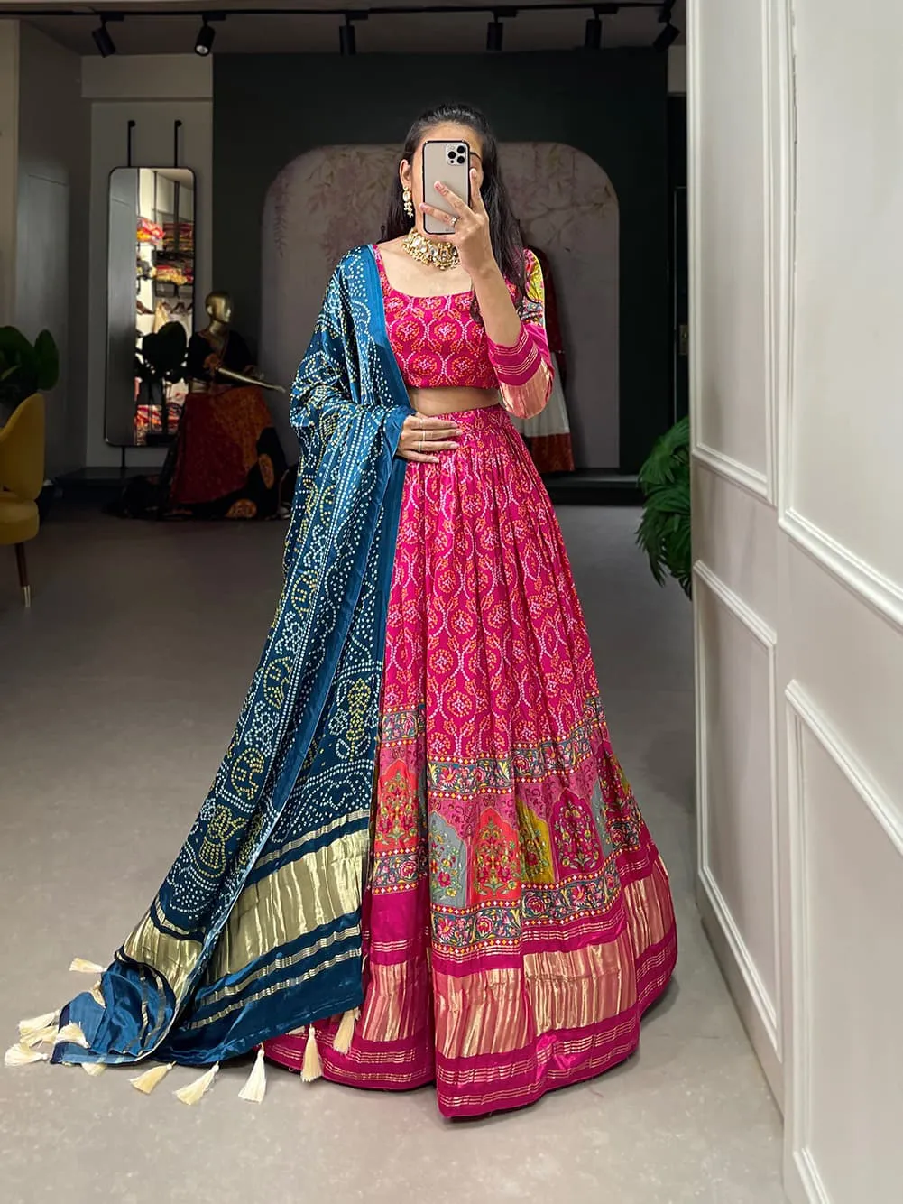 Gali Silk Printed Lehenga Choli
