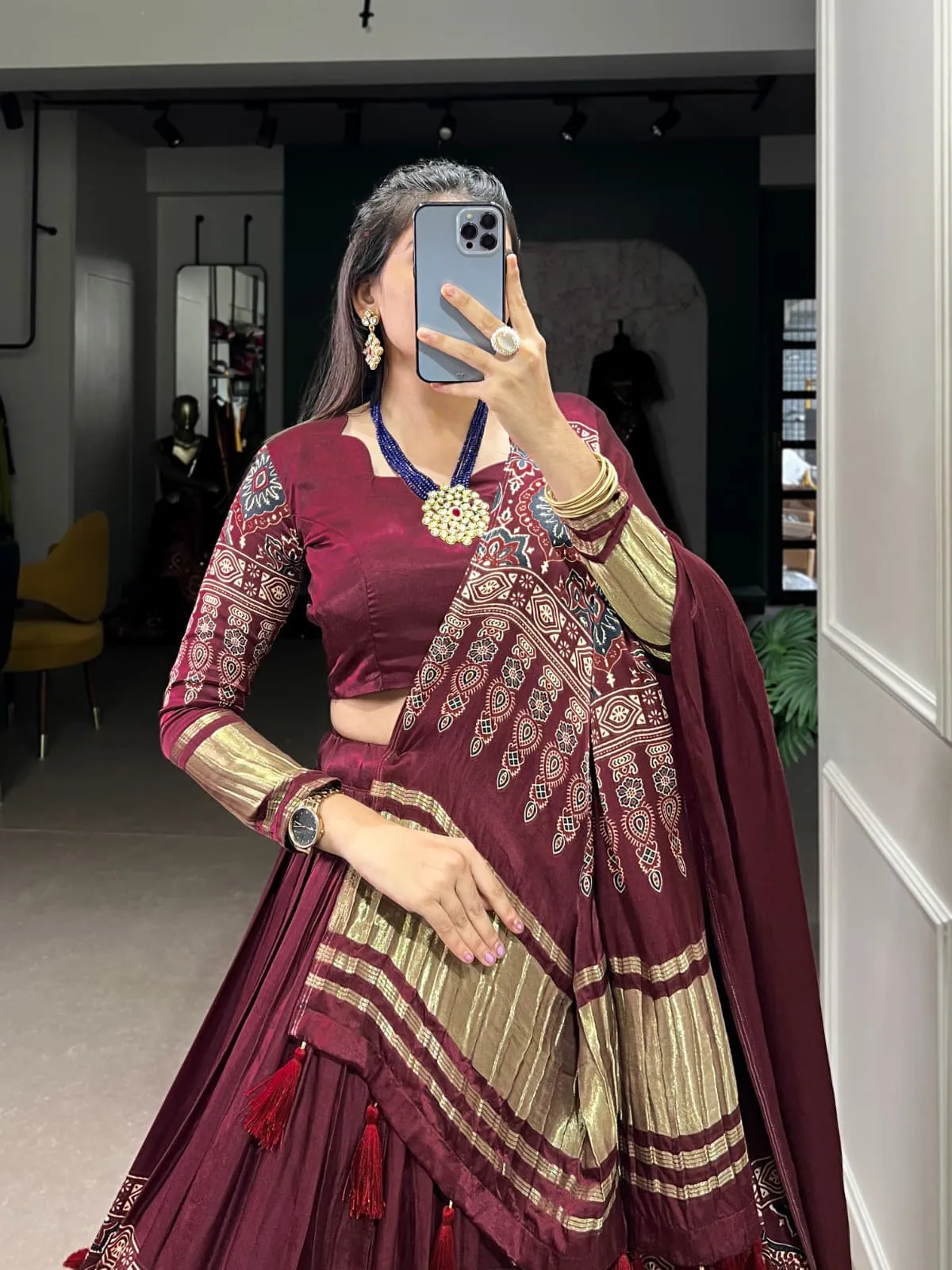 Gali Silk Printed Lehenga Choli