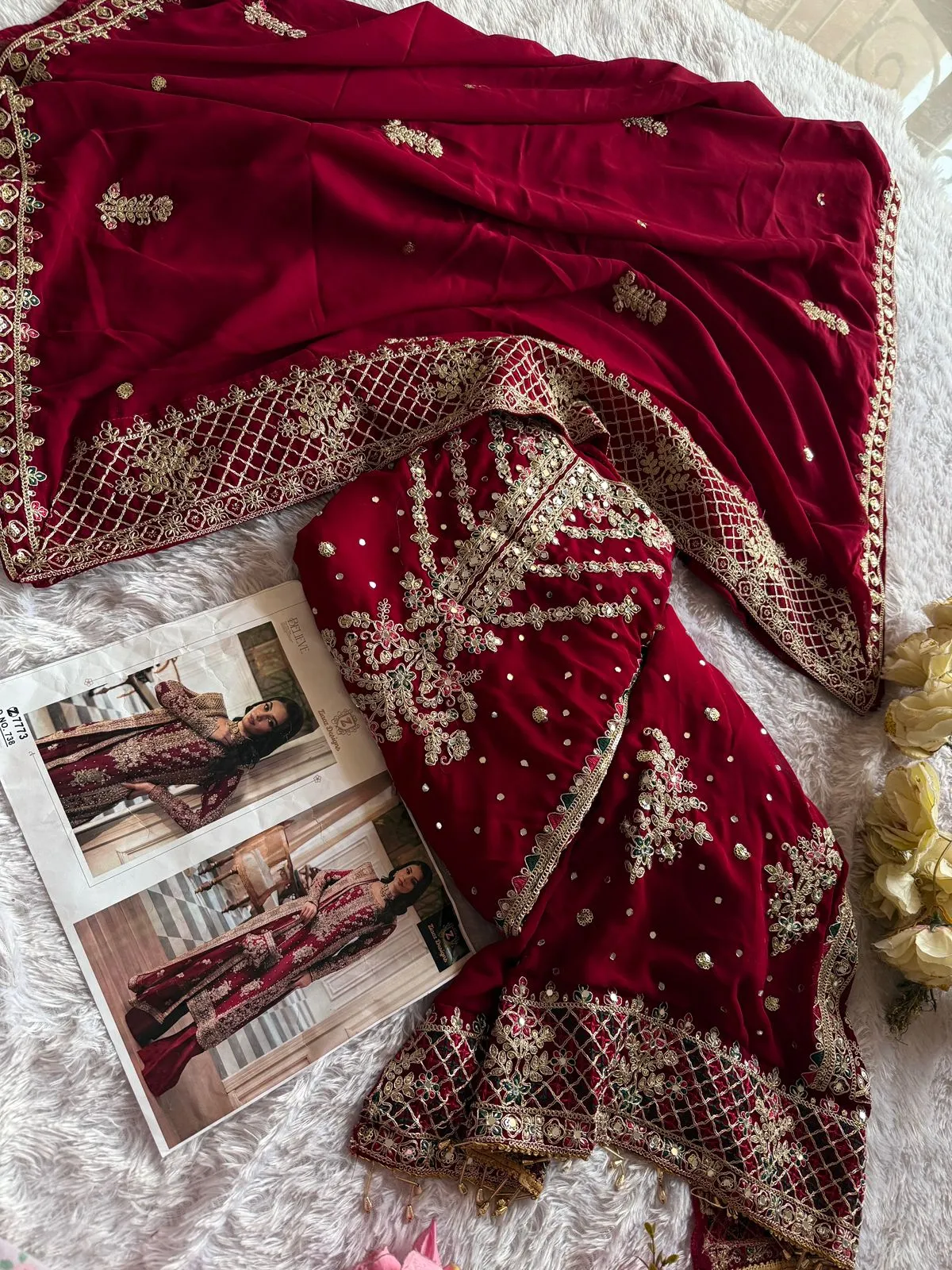 Georgette Handwork Pakistani Suit