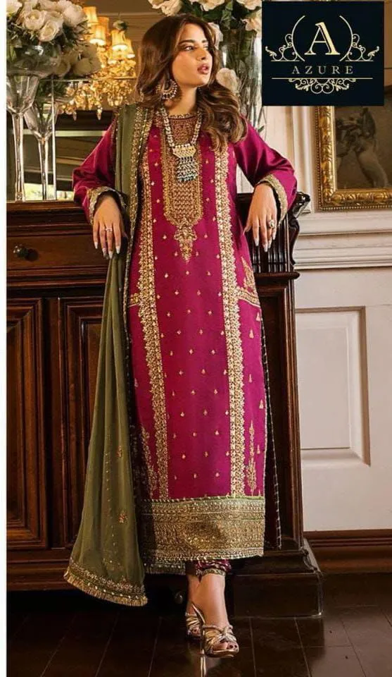 Georgette Pakistani Straight Suit For Eid
