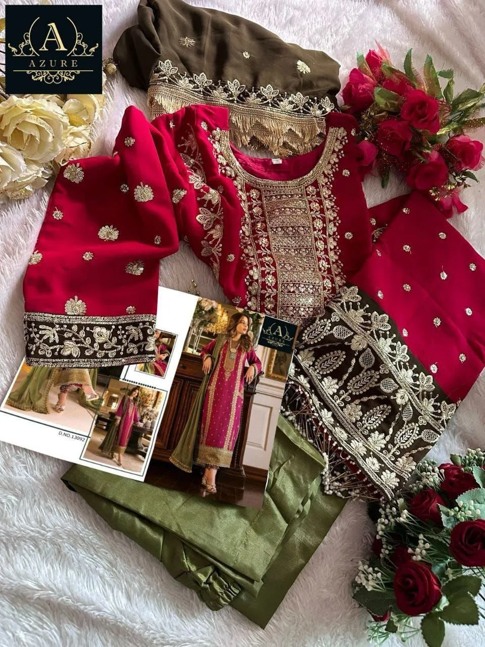 Georgette Pakistani Straight Suit For Eid