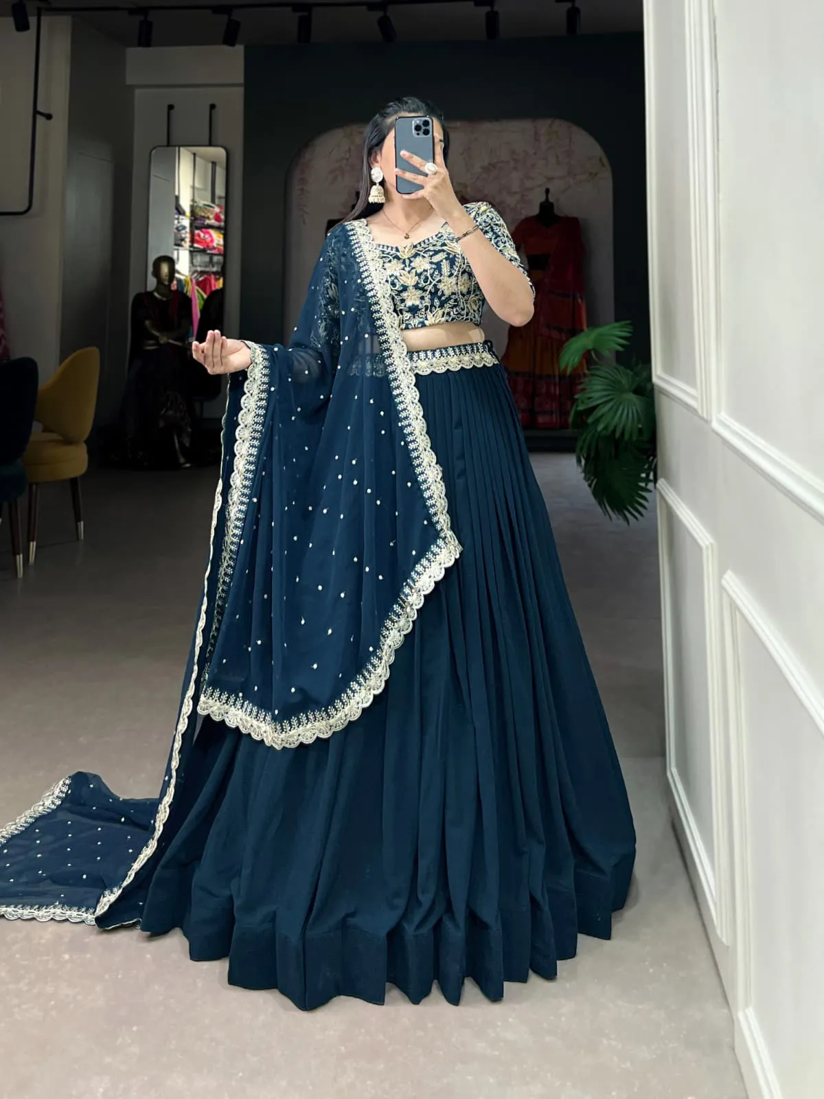 Georgette Wedding Lehenga For Girls