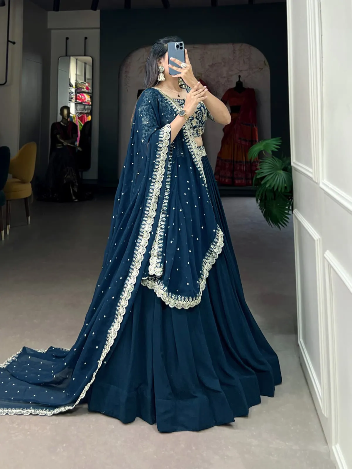 Georgette Wedding Lehenga For Girls