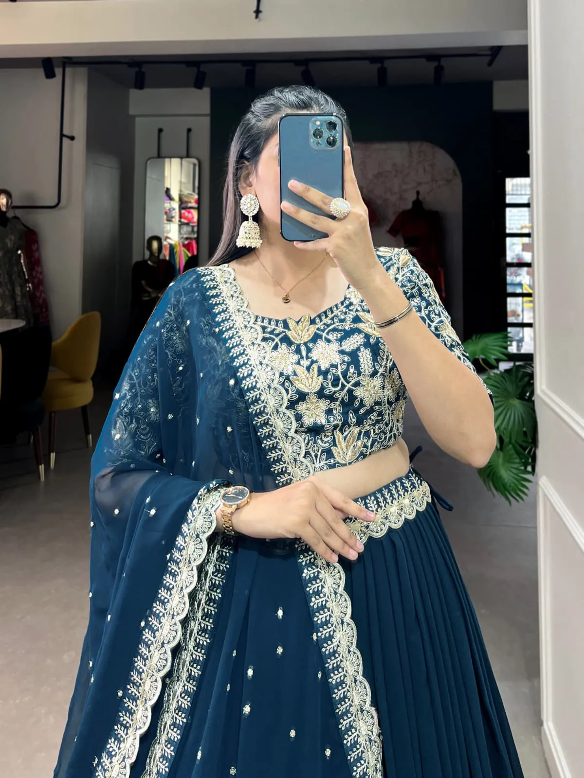 Georgette Wedding Lehenga For Girls