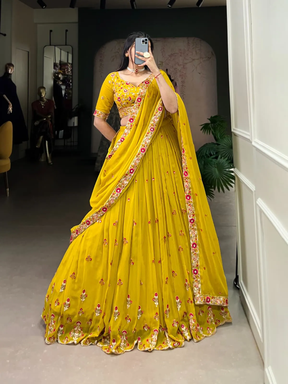 Haldi Function Readymade Lehenga For Brides Sister