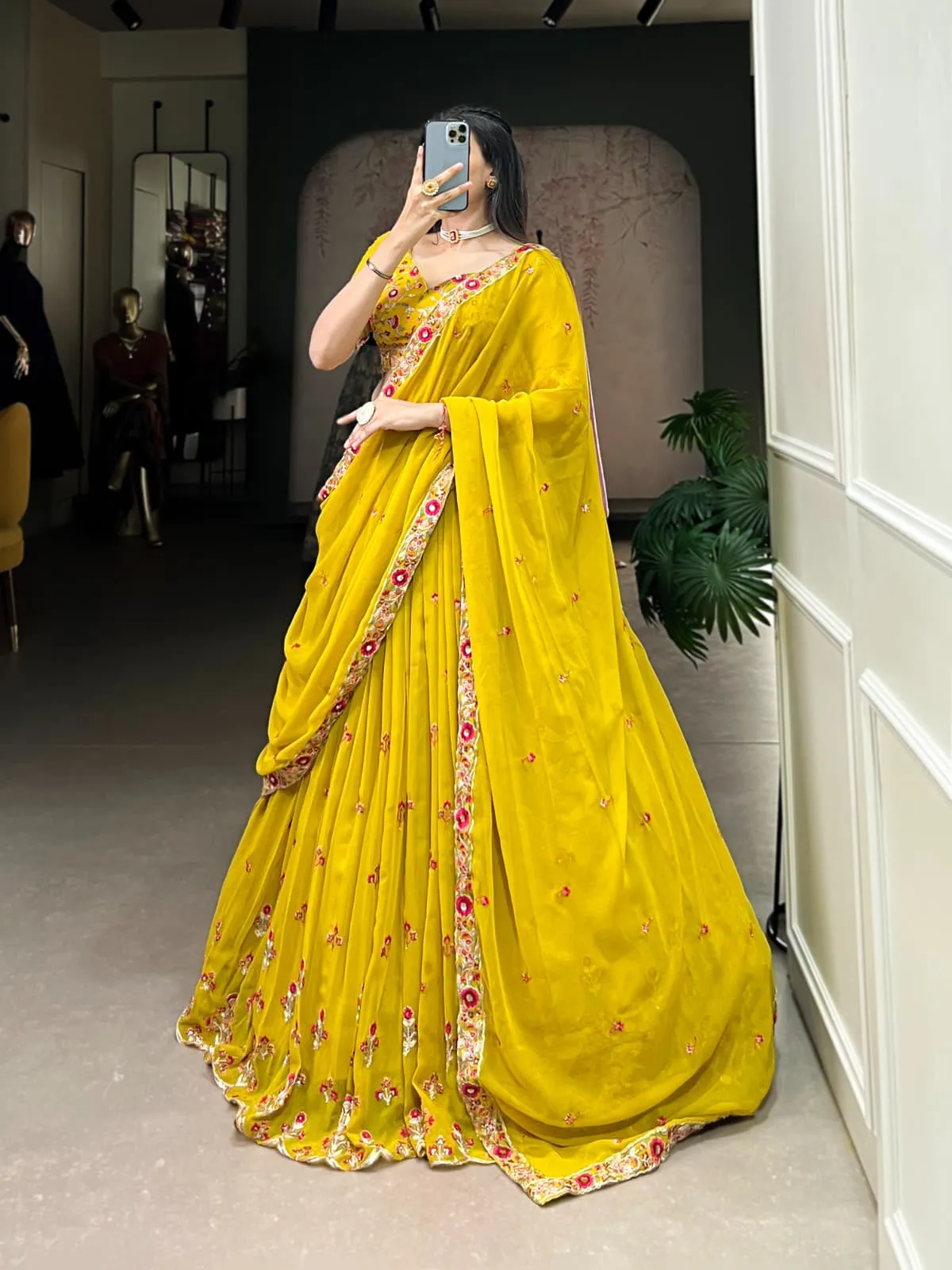 Haldi Function Readymade Lehenga For Brides Sister