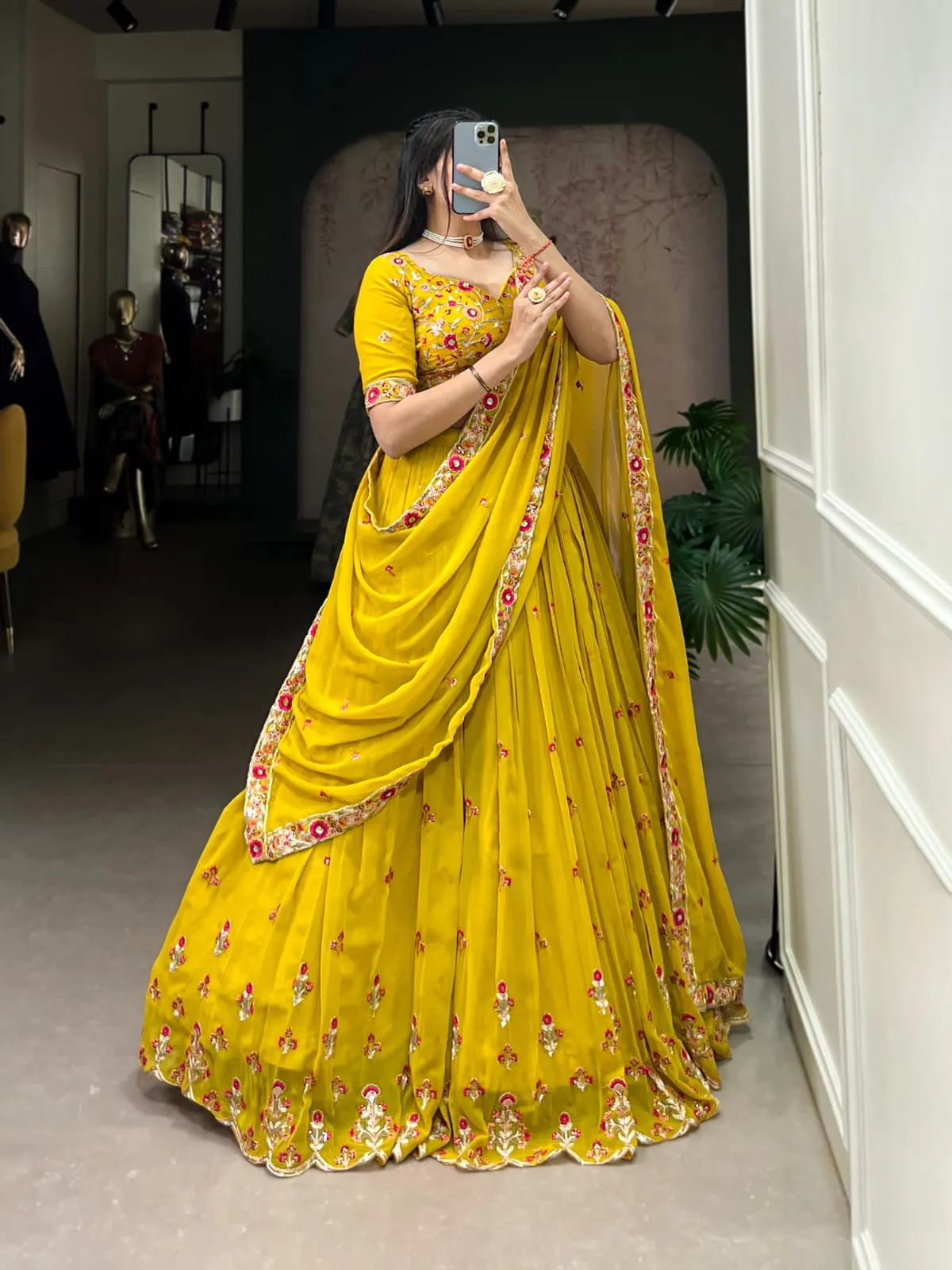 Haldi Function Readymade Lehenga For Brides Sister