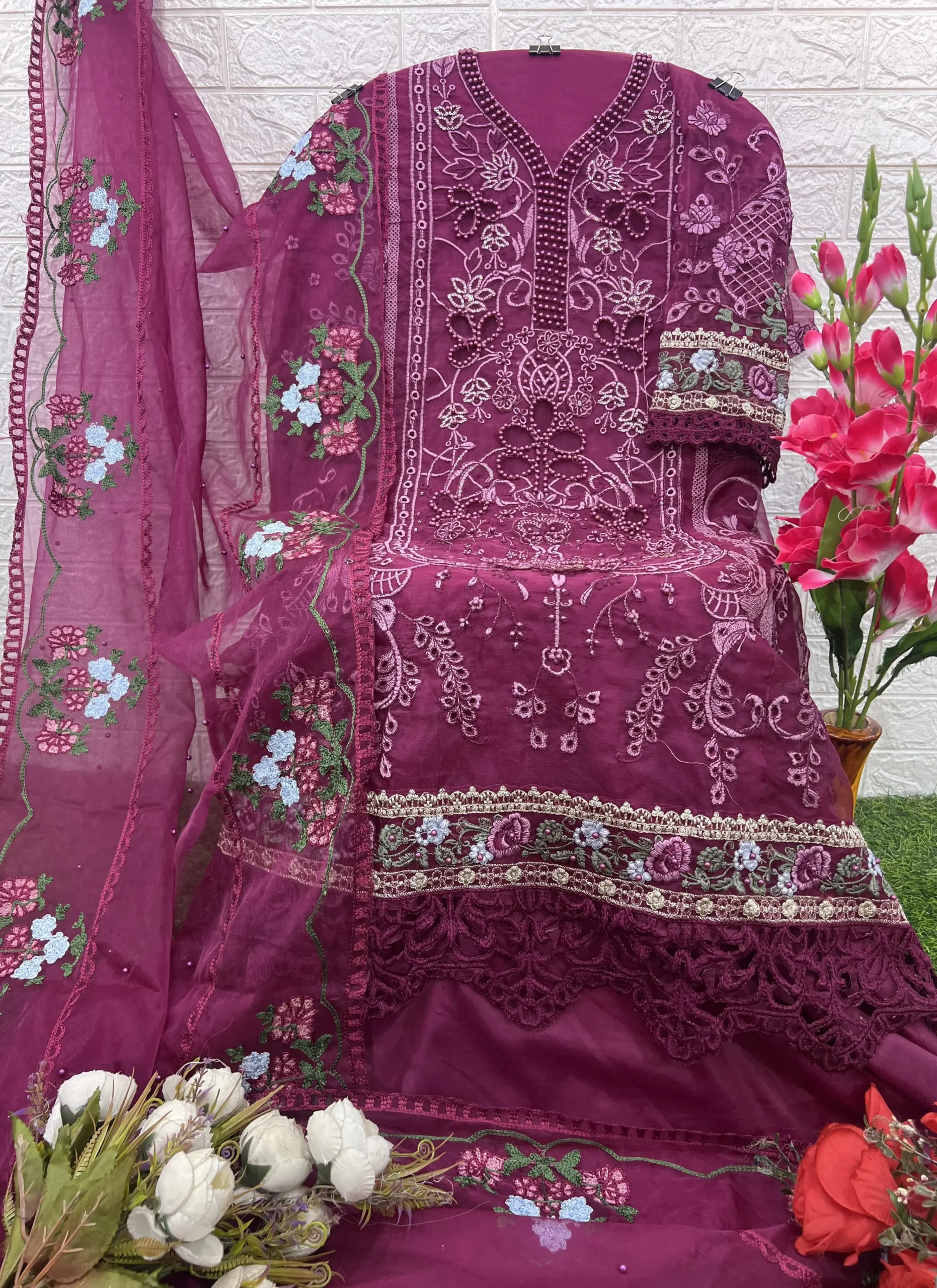 Heavy Embroidery Pakistani Suit For Girls