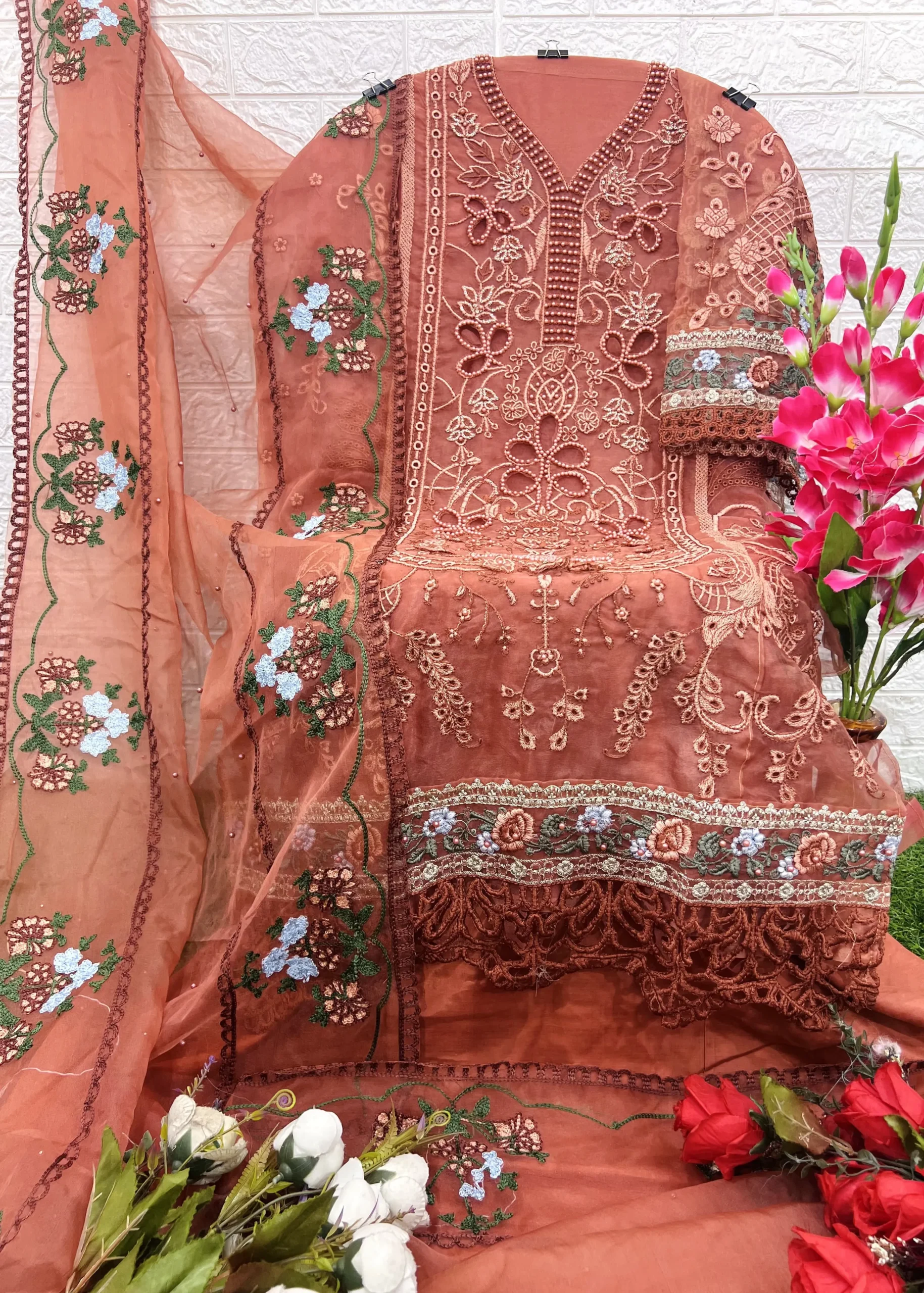 Heavy Embroidery Pakistani Suit For Girls