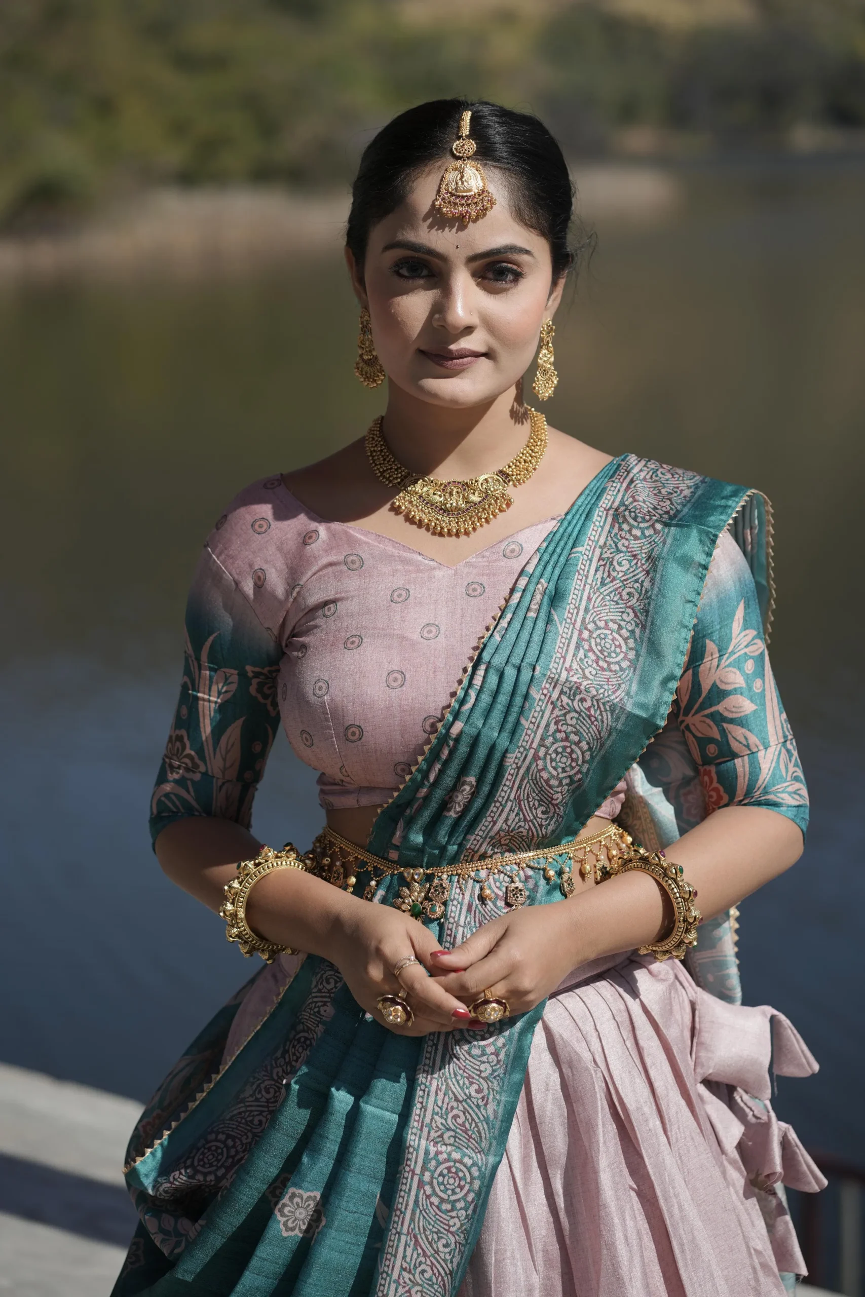 Kalamkari Peacock Printed Lehenga Choli For Wedding