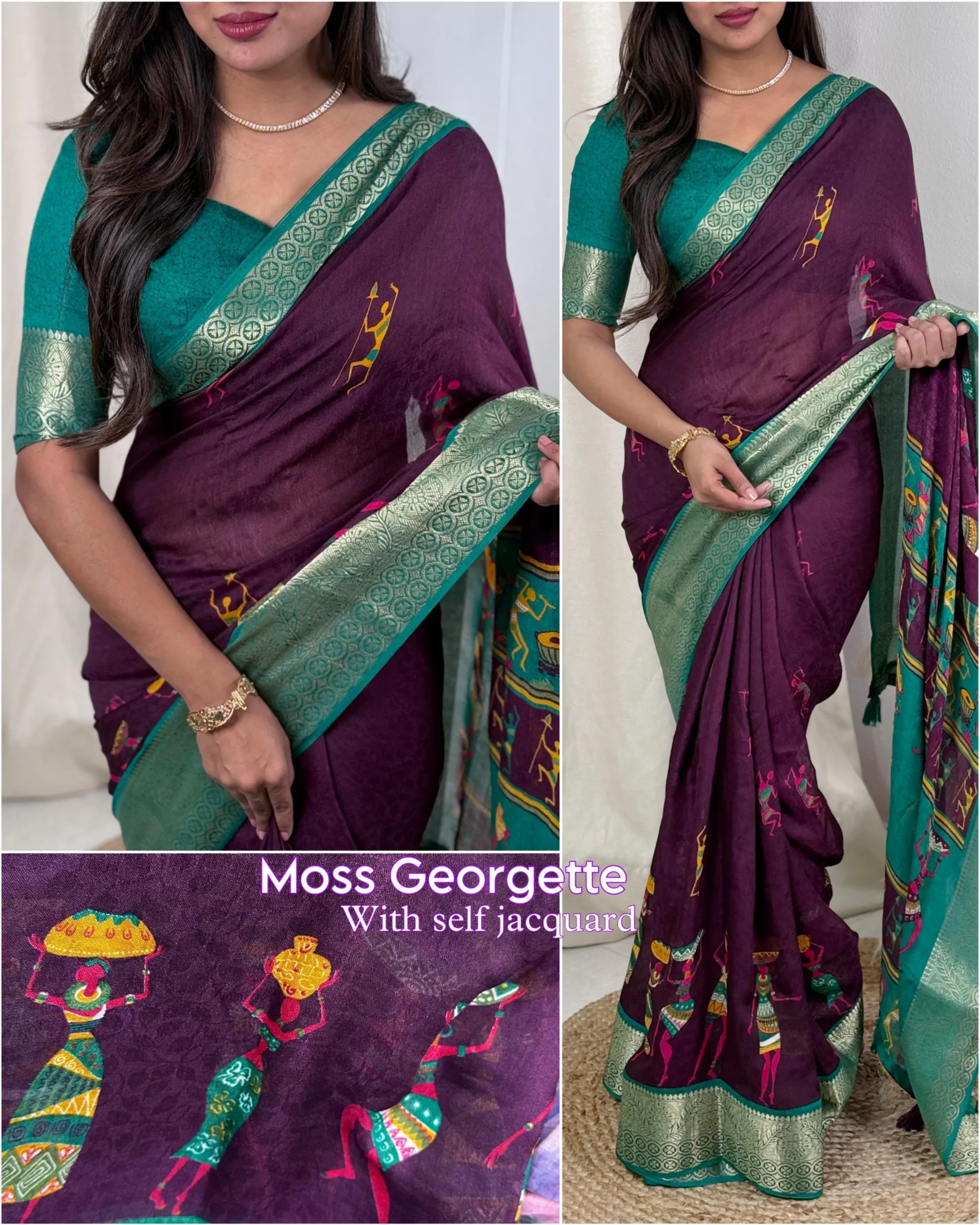 Kalamkari Print Saree Design