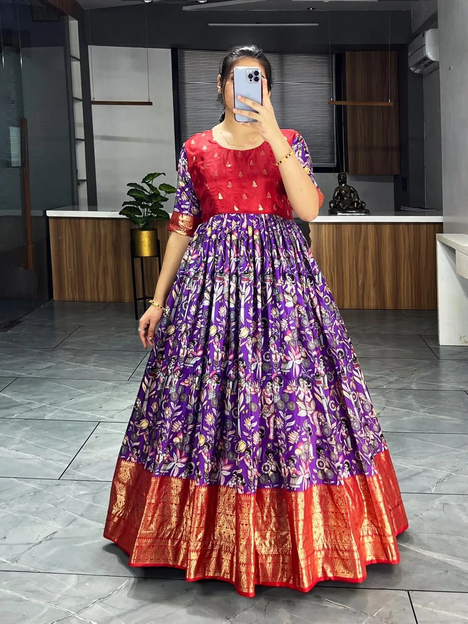 Latest Trendy Kalamkari Gowns