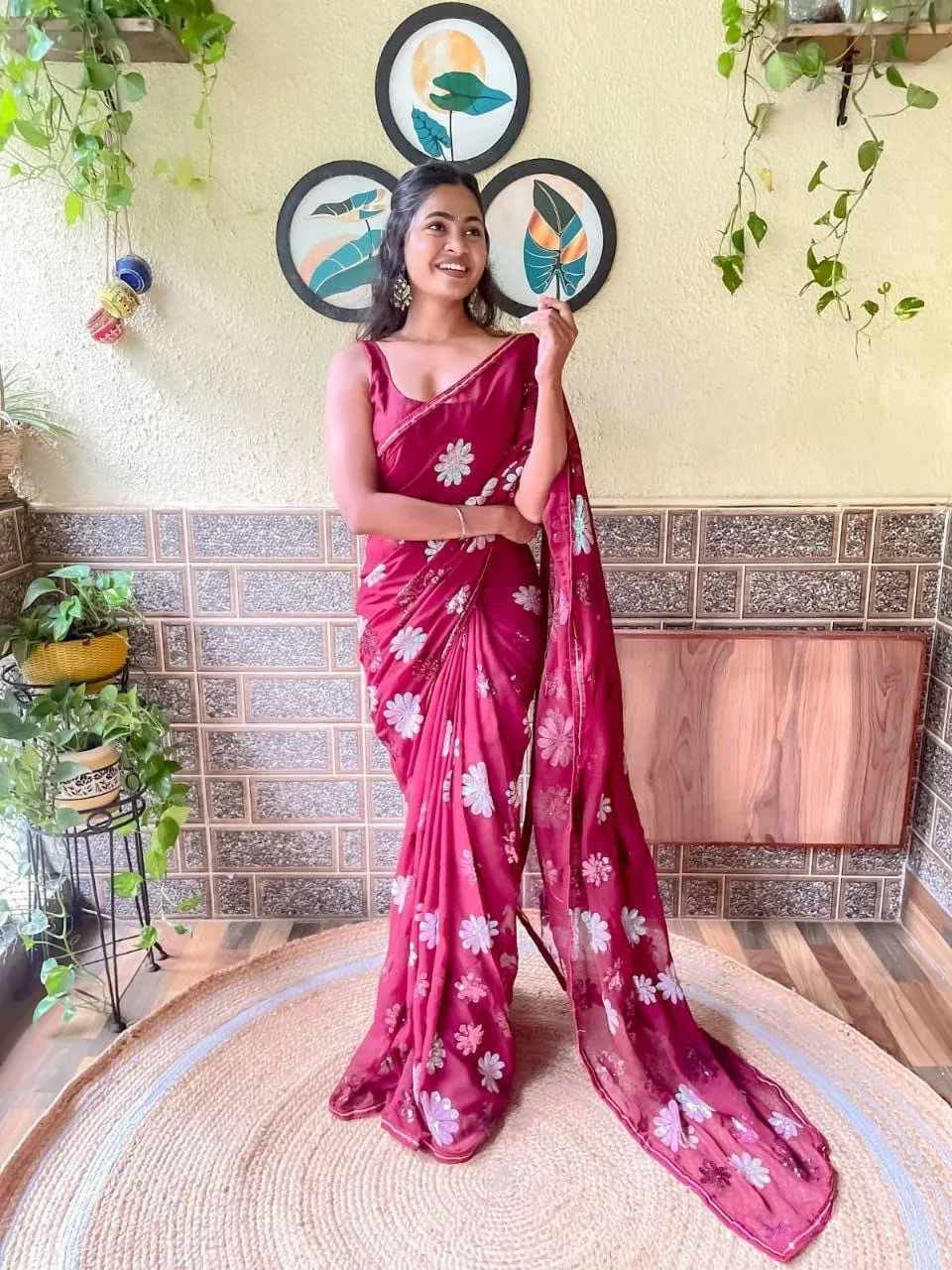 Multi Colour Sequins Saree Collection