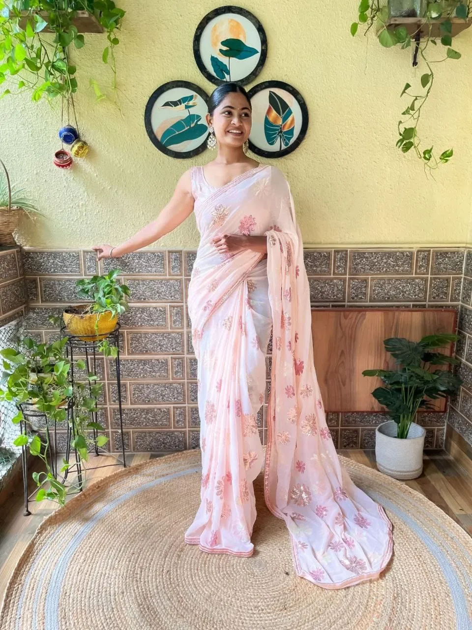 Multi Colour Sequins Saree Collection