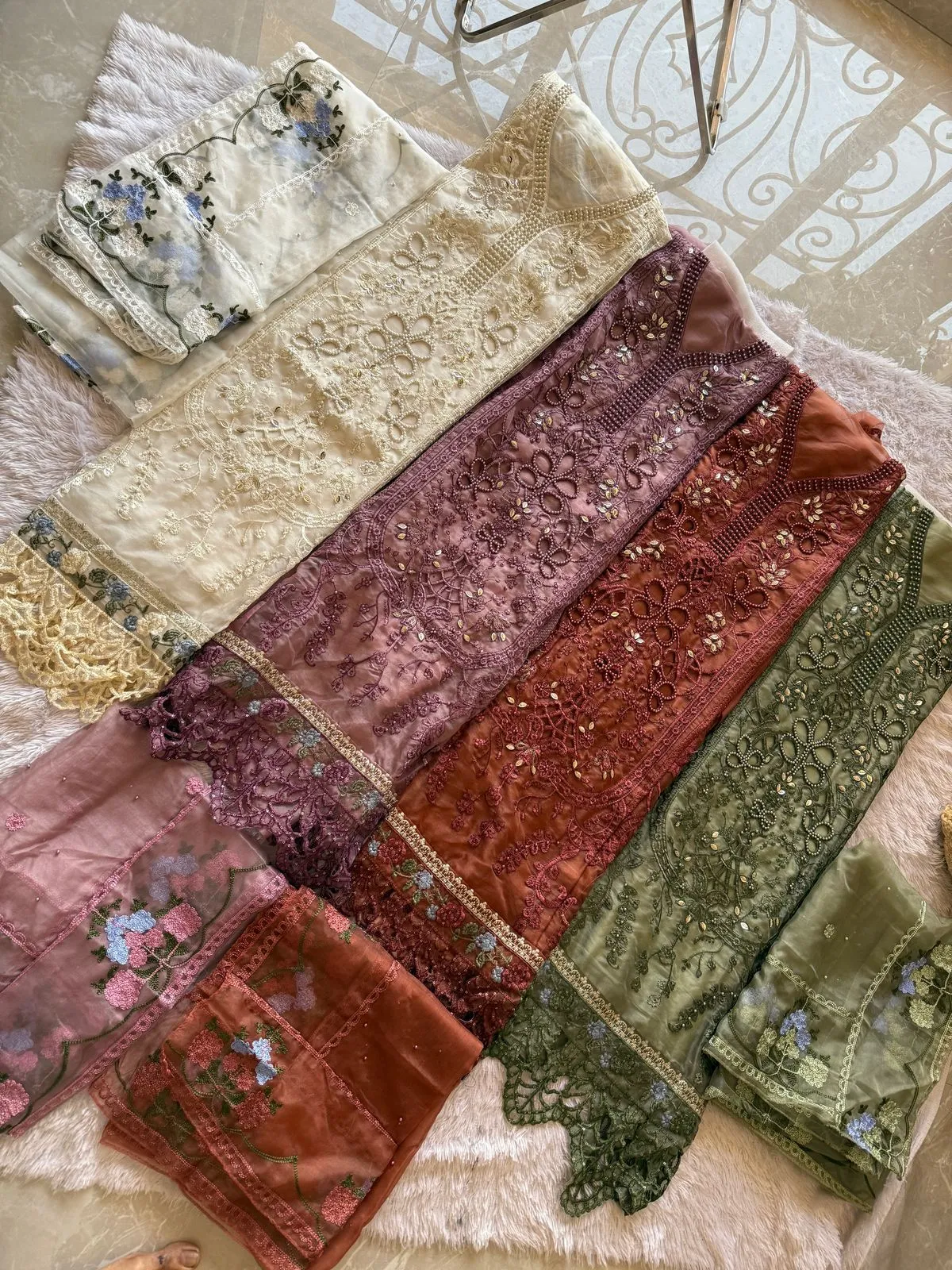 Organza Cut Work Pakistani Suit For Ramzan Eid
